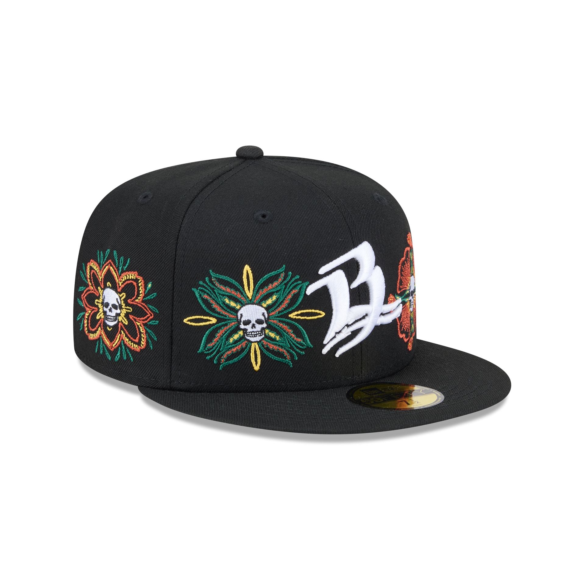 new era Day of the Dead Skull & Flowers 59FIFTY Fitted
