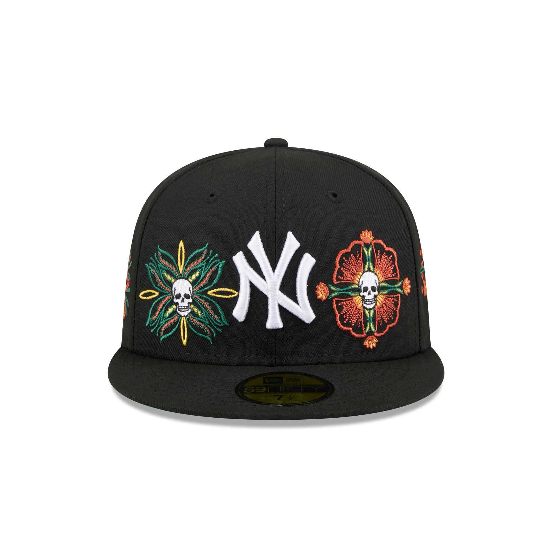 New Era Day Of The Dead Skull & Flowers 59FIFTY Fitted