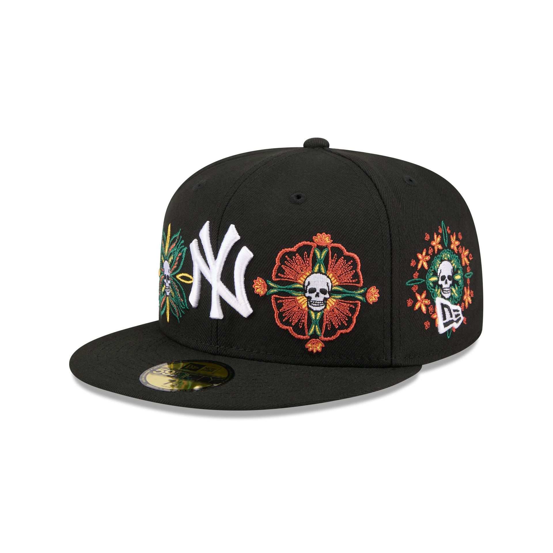 New Era Day Of The Dead Skull & Flowers 59FIFTY Fitted