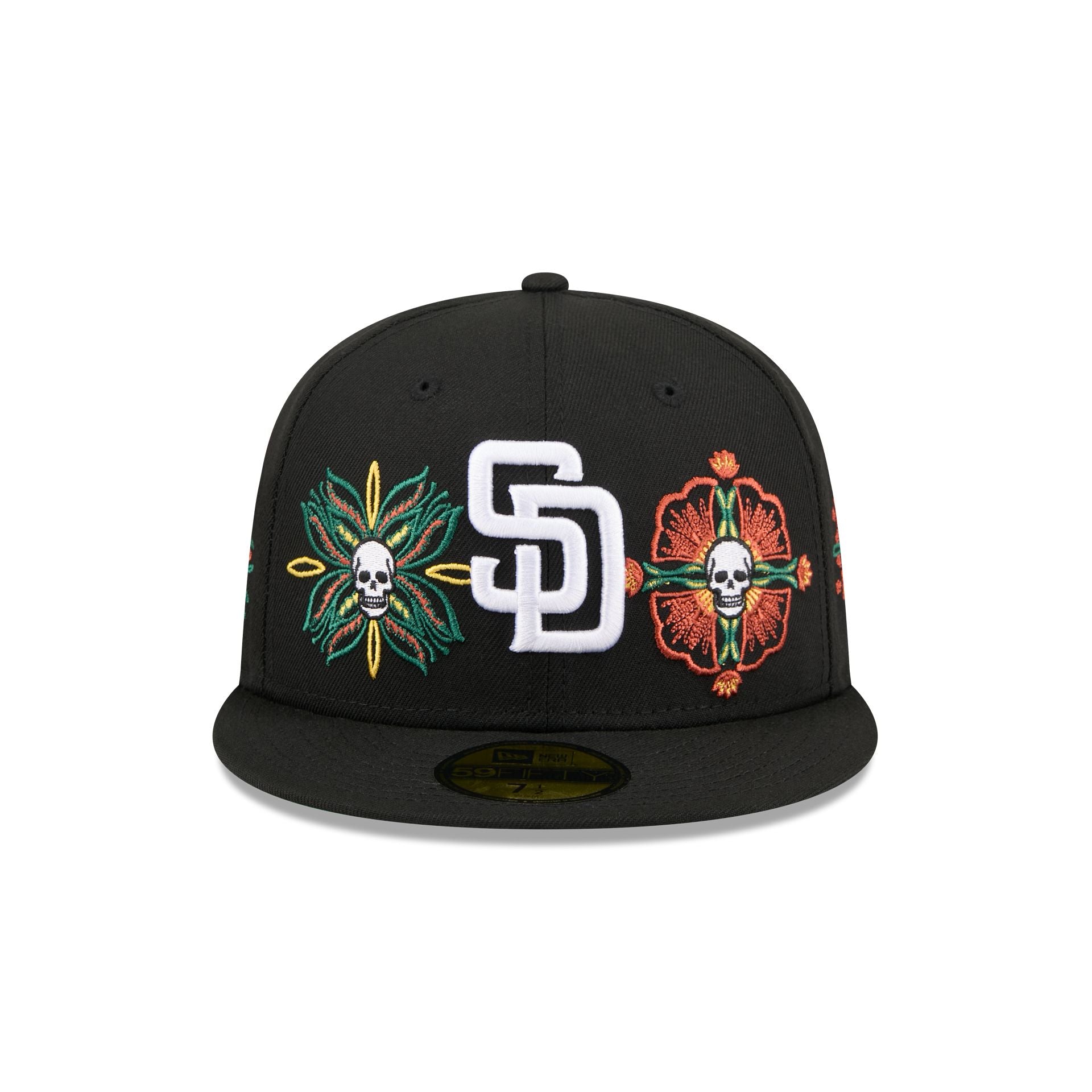 New Era Day Of The Dead Skull & Flowers 59FIFTY Fitted