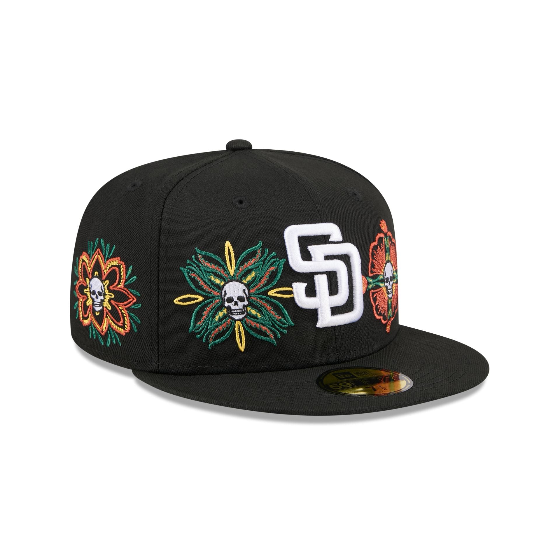 new era Day of the Dead Skull & Flowers 59FIFTY Fitted