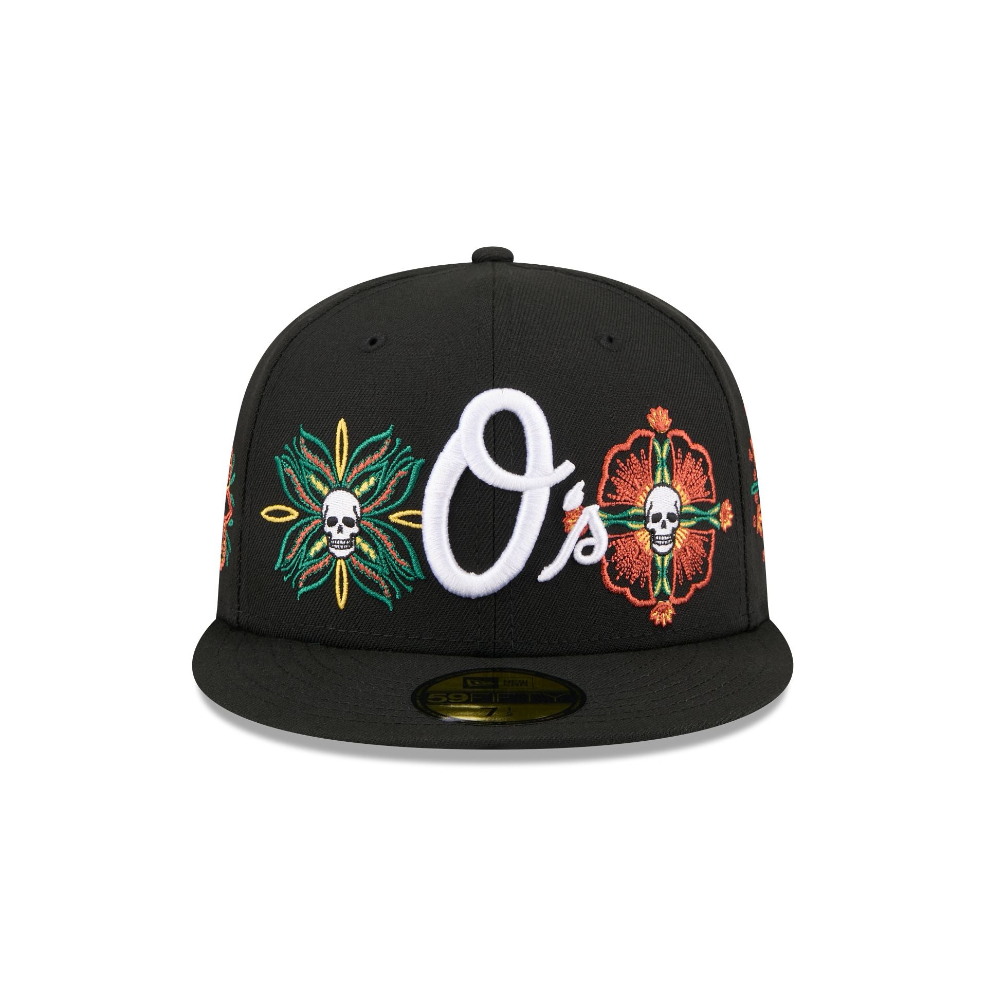 New Era Day Of The Dead Skull & Flowers 59FIFTY Fitted