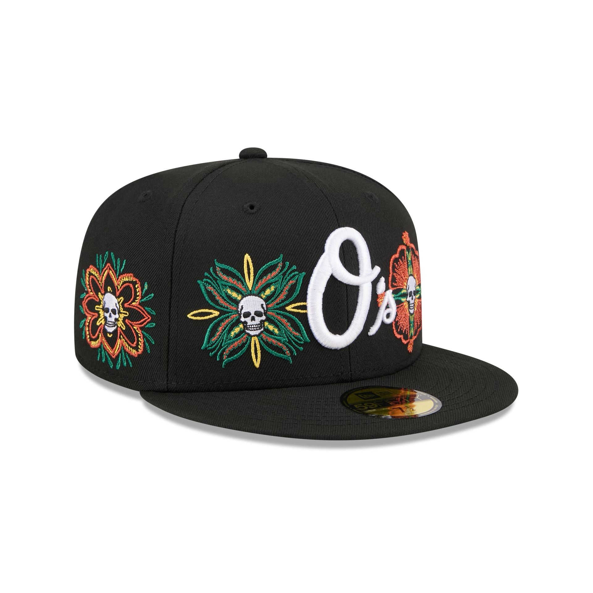 new era Day of the Dead Skull & Flowers 59FIFTY Fitted