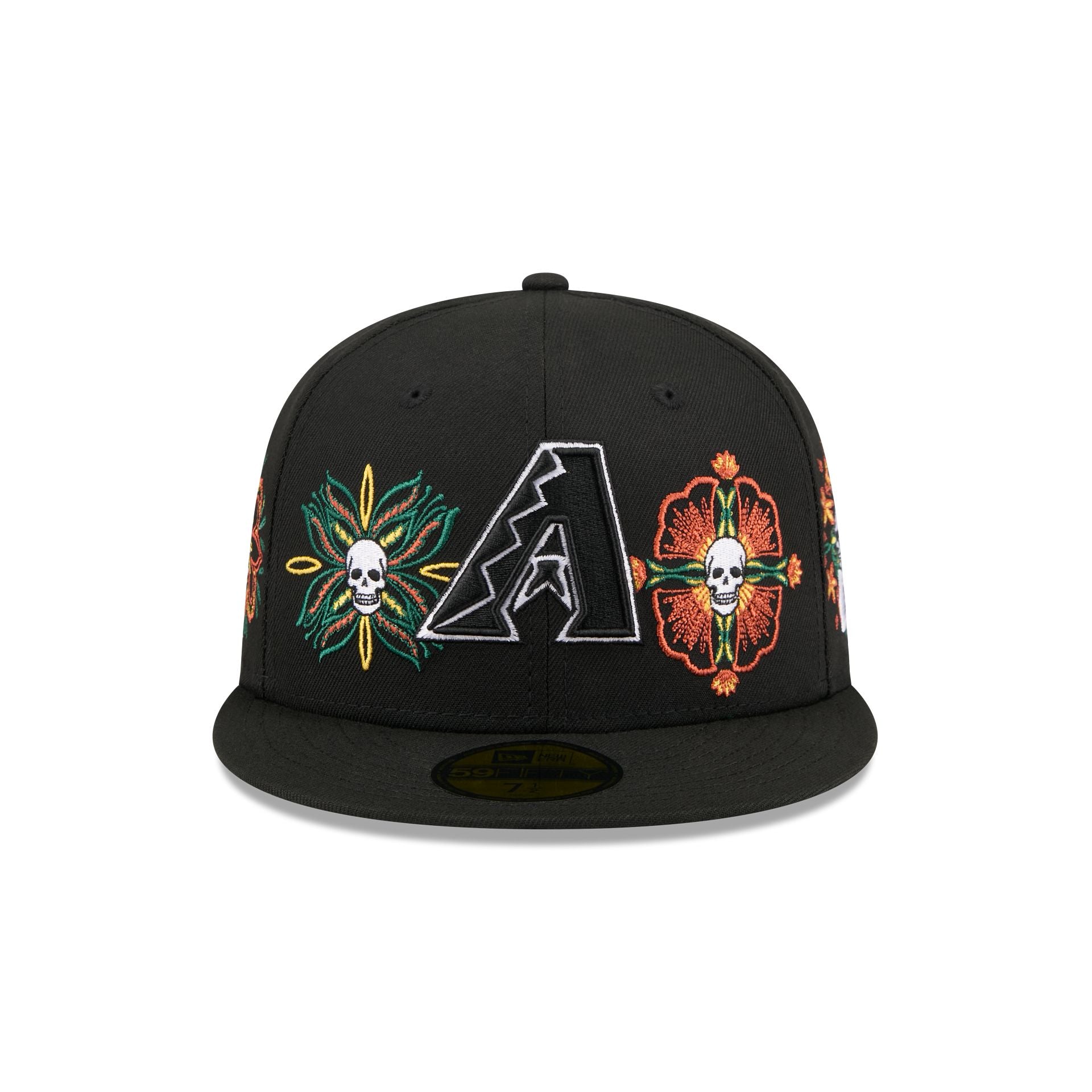New Era Day Of The Dead Skull & Flowers 59FIFTY Fitted