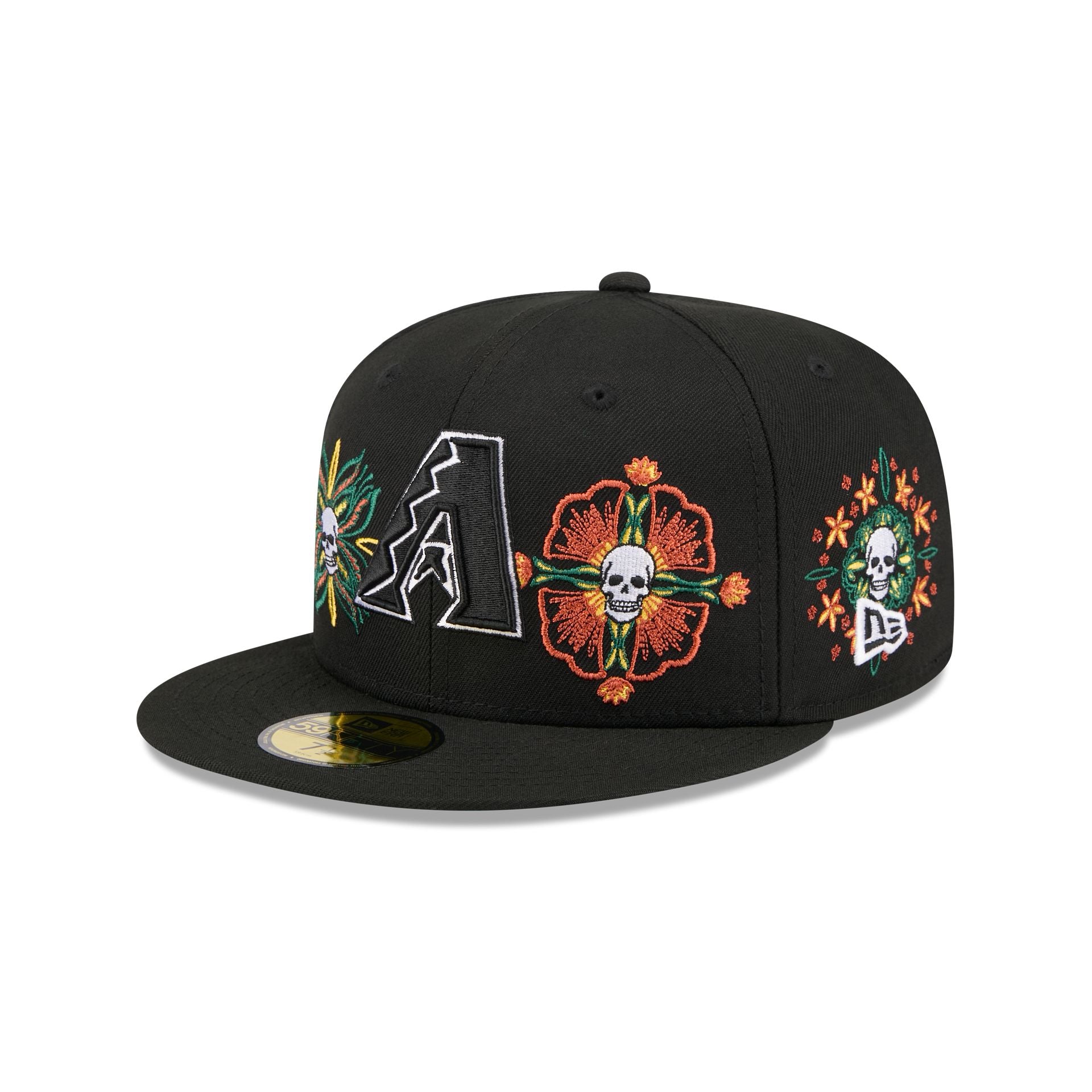 New Era Day Of The Dead Skull & Flowers 59FIFTY Fitted