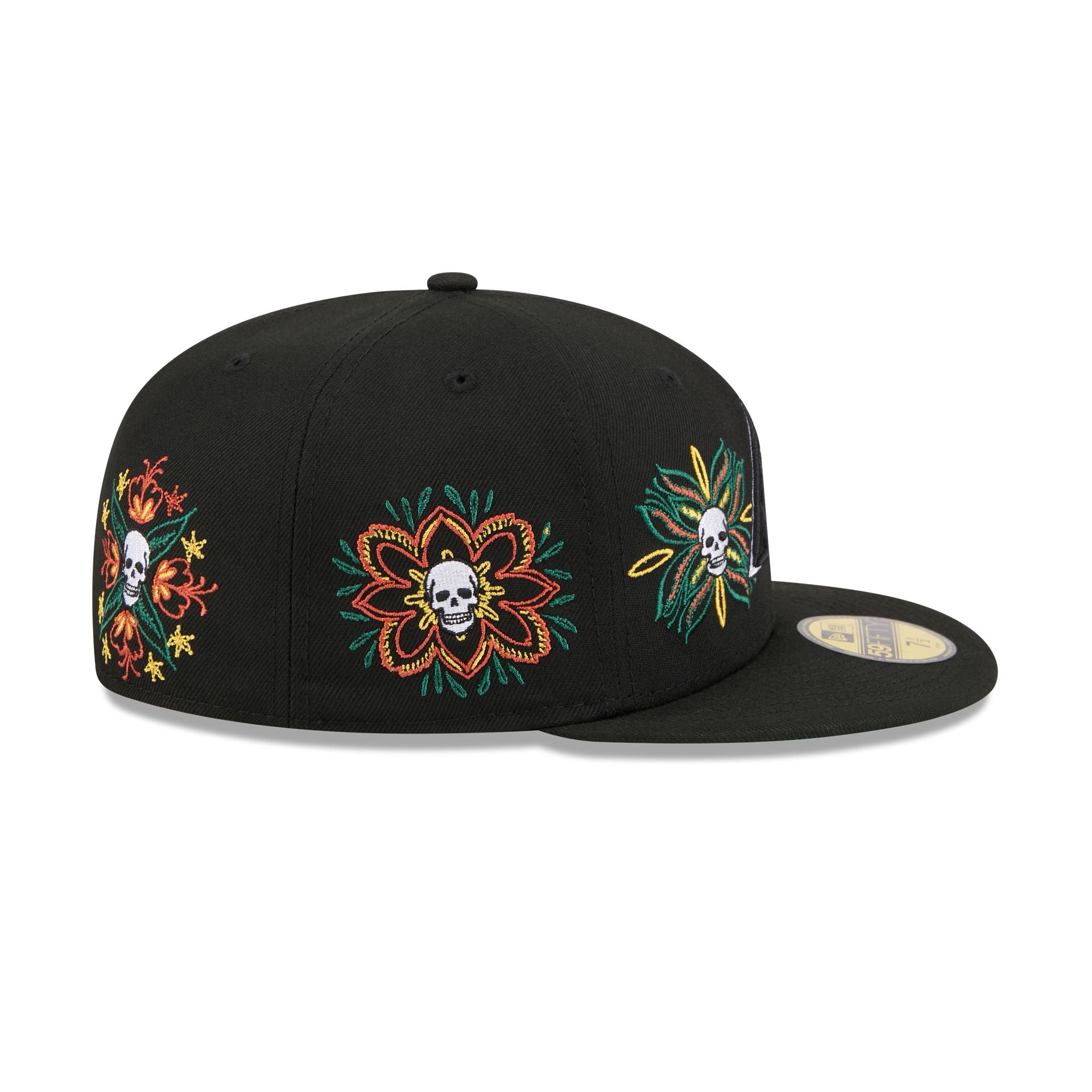 New Era Day Of The Dead Skull & Flowers 59FIFTY Fitted