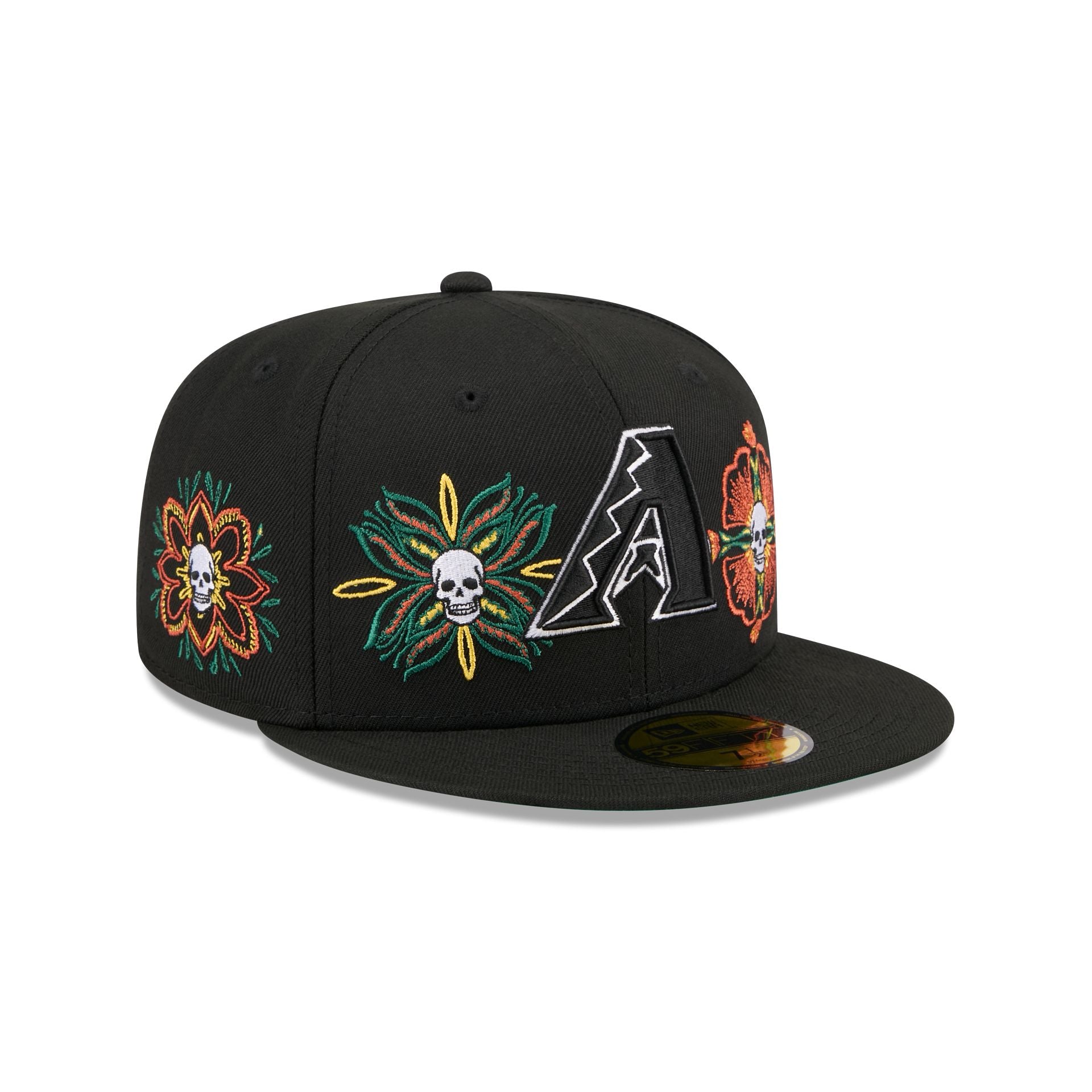 new era Day of the Dead Skull & Flowers 59FIFTY Fitted