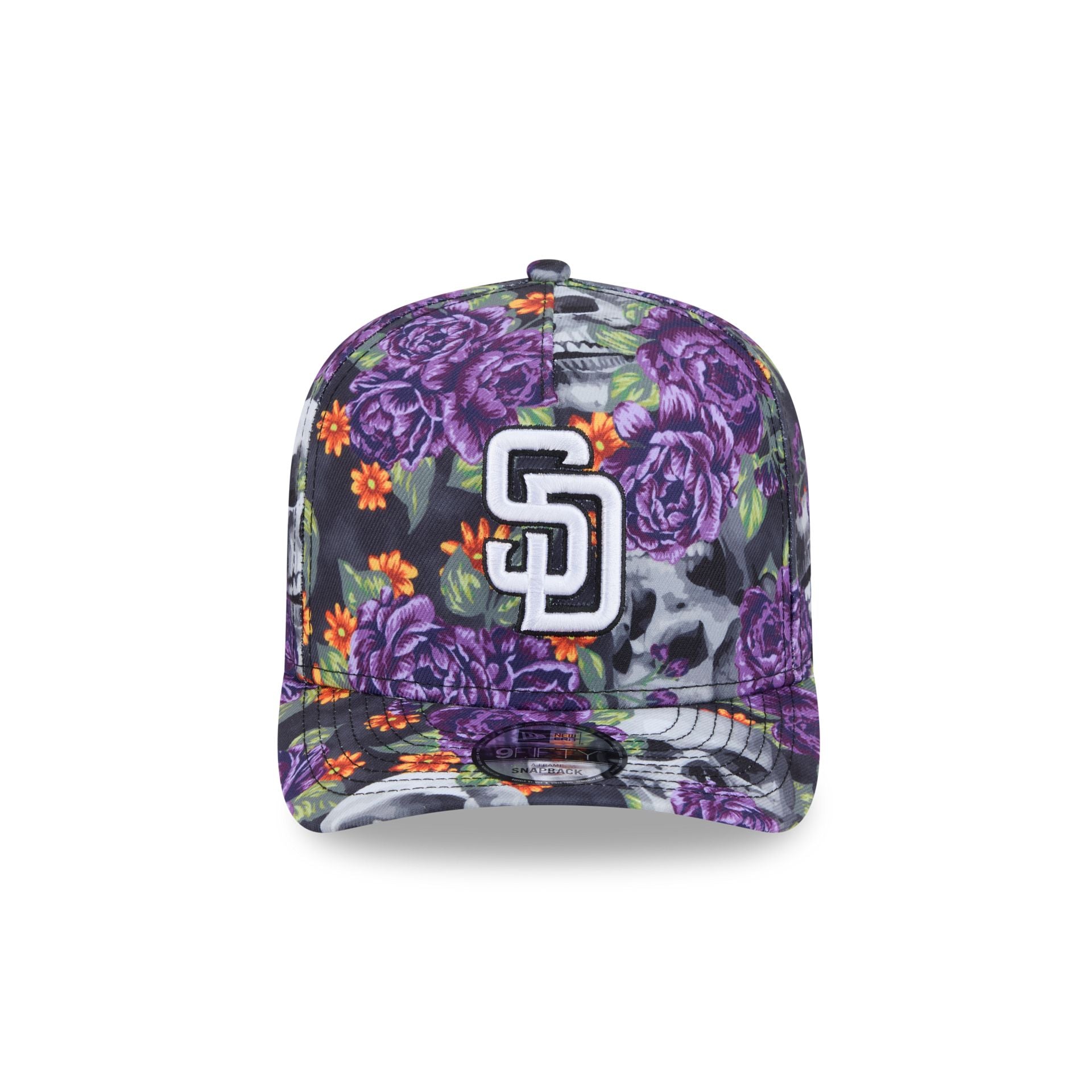 New Era Day Of The Dead Skull & Roses 9FIFTY A-Frame Snapback