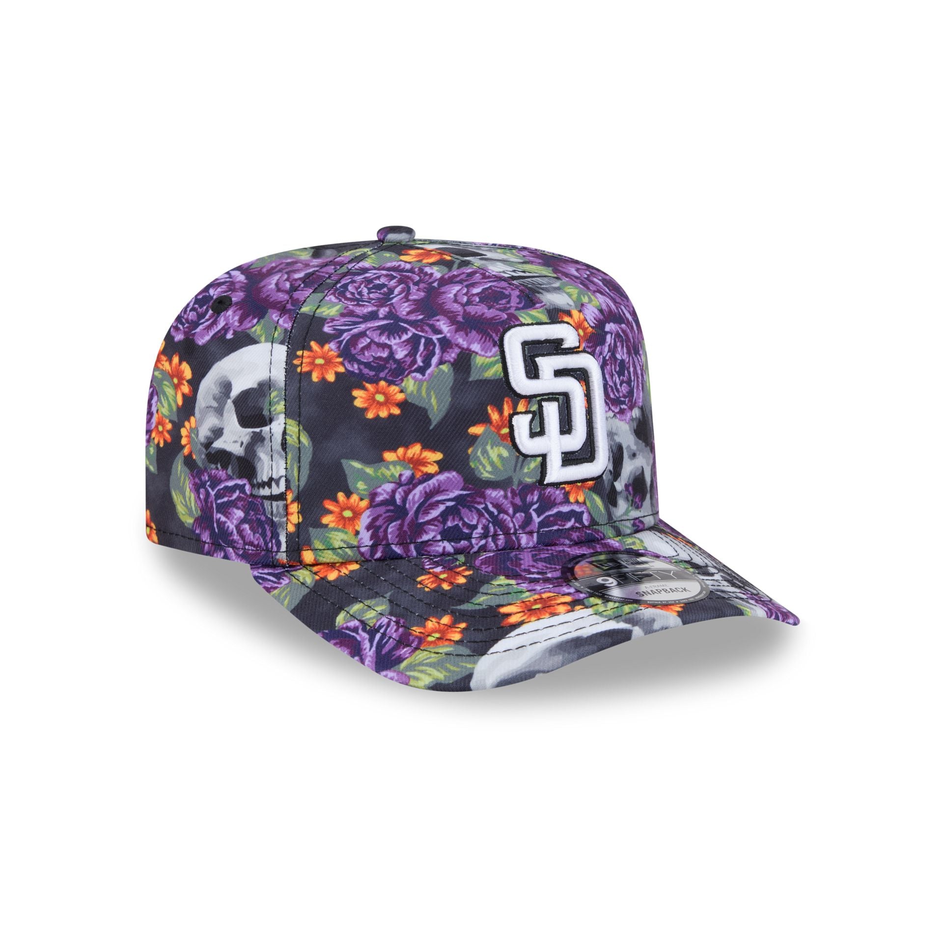 New Era Day Of The Dead Skull & Roses 9FIFTY A-Frame Snapback