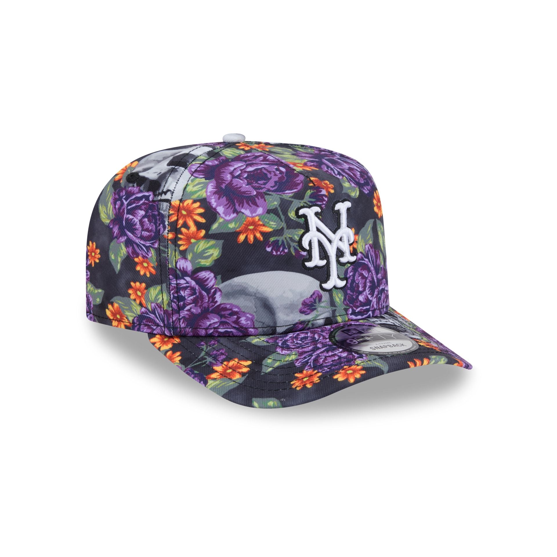 New Era Day Of The Dead Skull & Roses 9FIFTY A-Frame Snapback