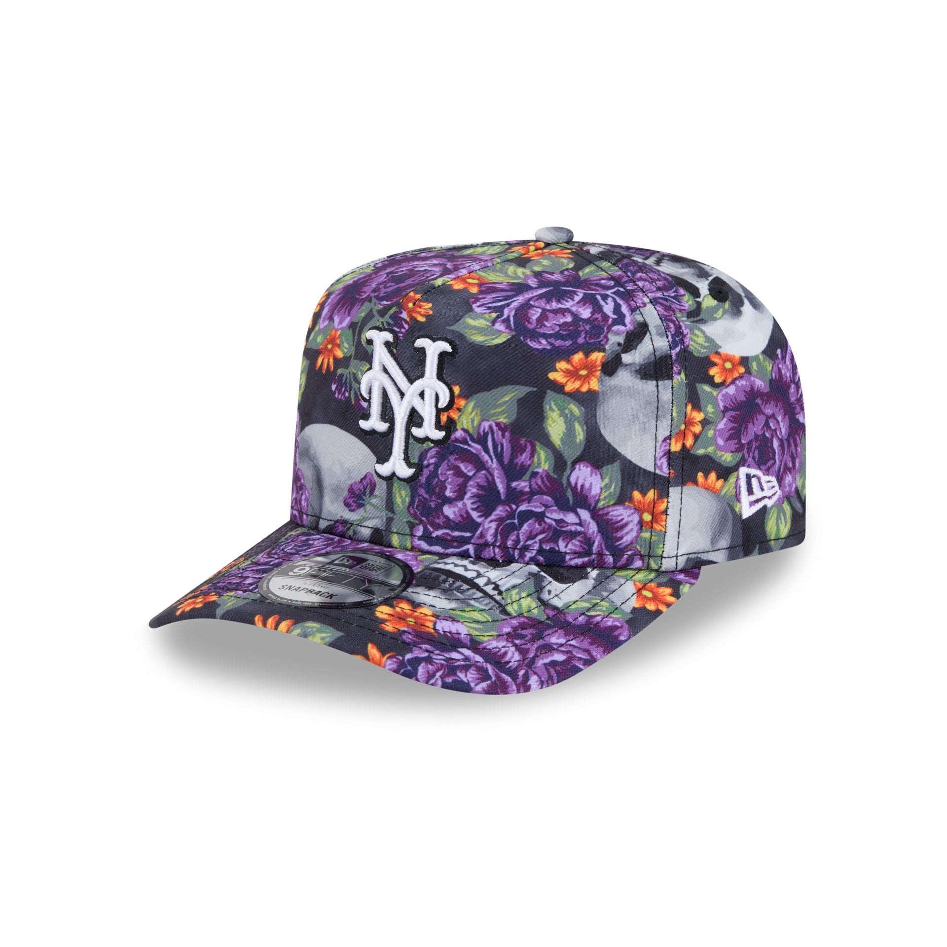 new era Day of the Dead Skull & Roses 9FIFTY A-Frame Snapback
