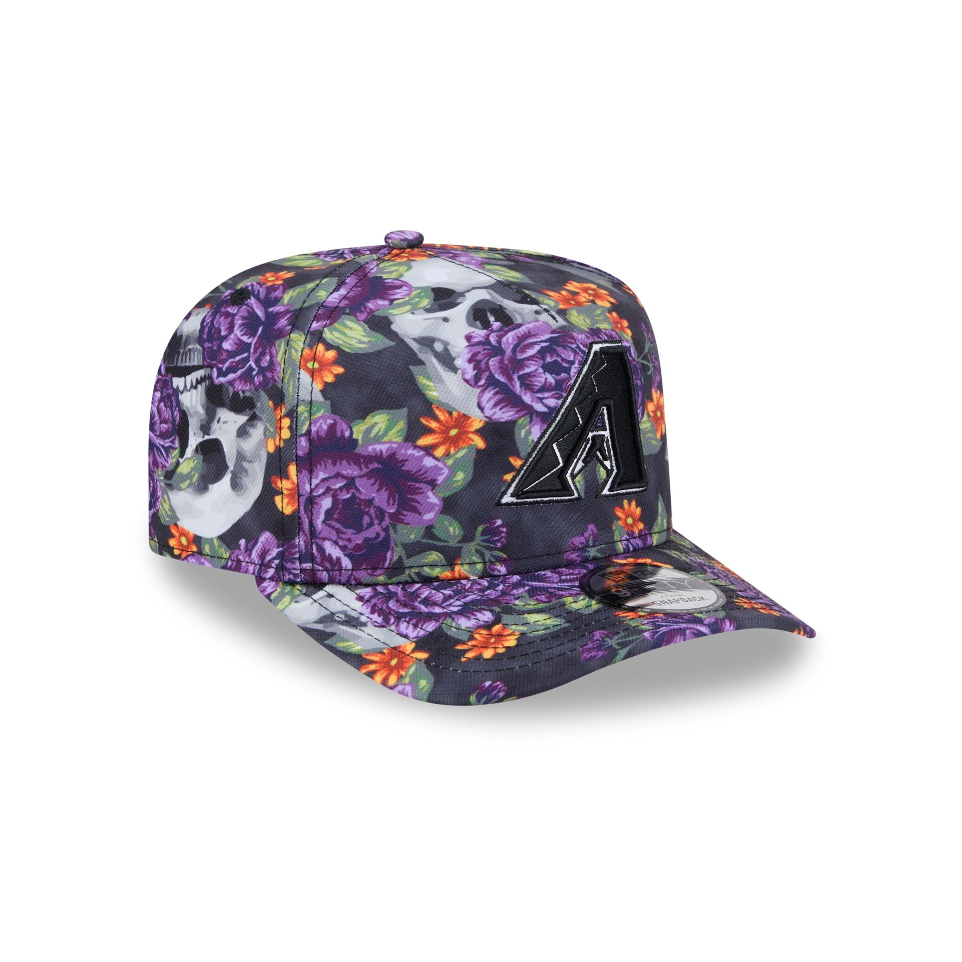 New Era Day Of The Dead Skull & Roses 9FIFTY A-Frame Snapback