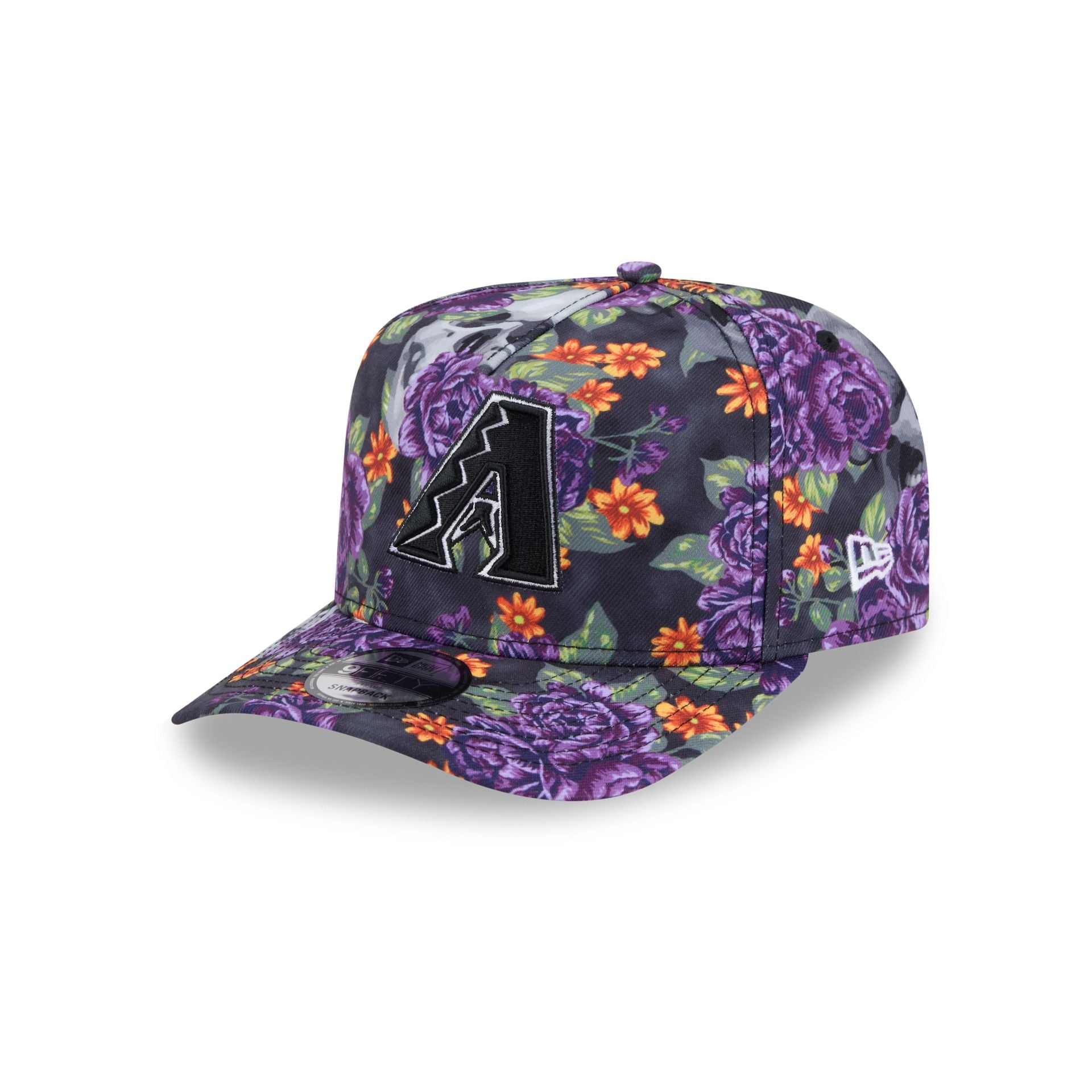 new era Day of the Dead Skull & Roses 9FIFTY A-Frame Snapback