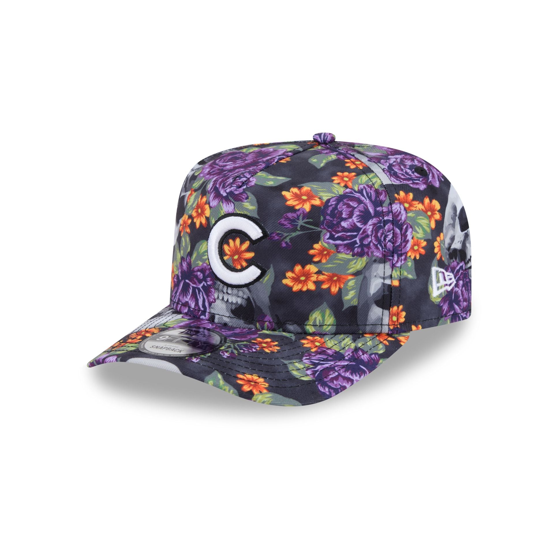 new era Day of the Dead Skull & Roses 9FIFTY A-Frame Snapback
