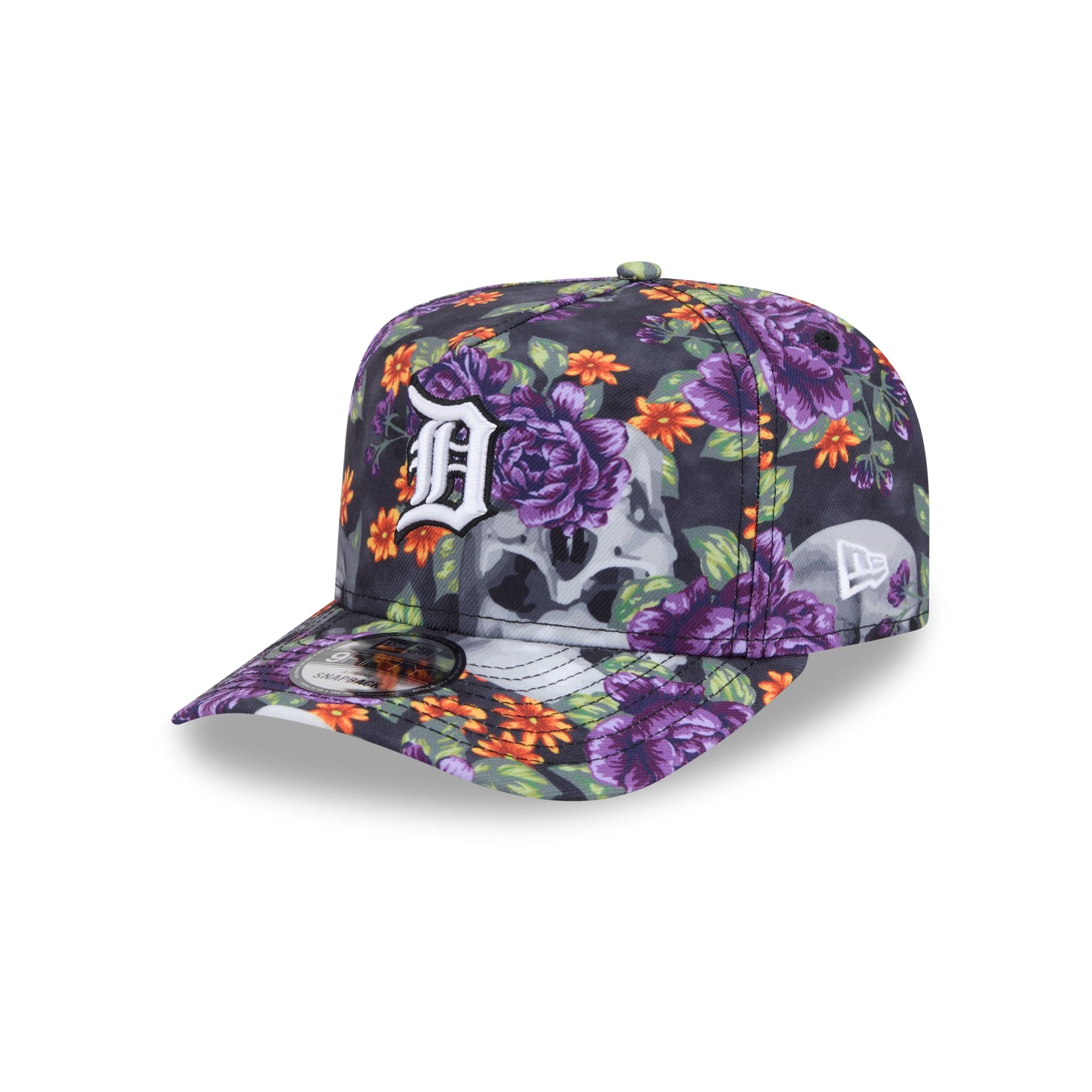 new era Day of the Dead Skull & Roses 9FIFTY A-Frame Snapback