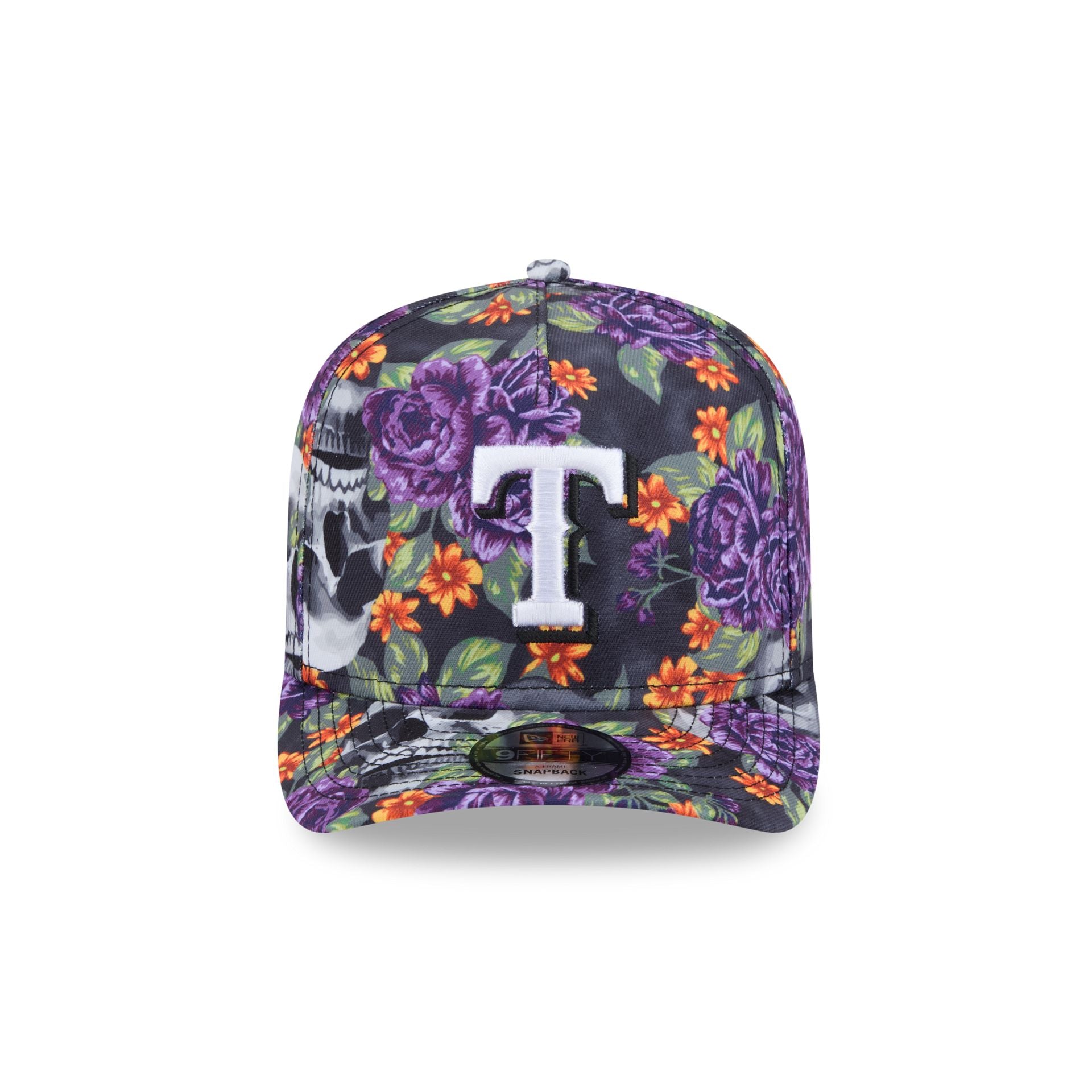 New Era Day Of The Dead Skull & Roses 9FIFTY A-Frame Snapback