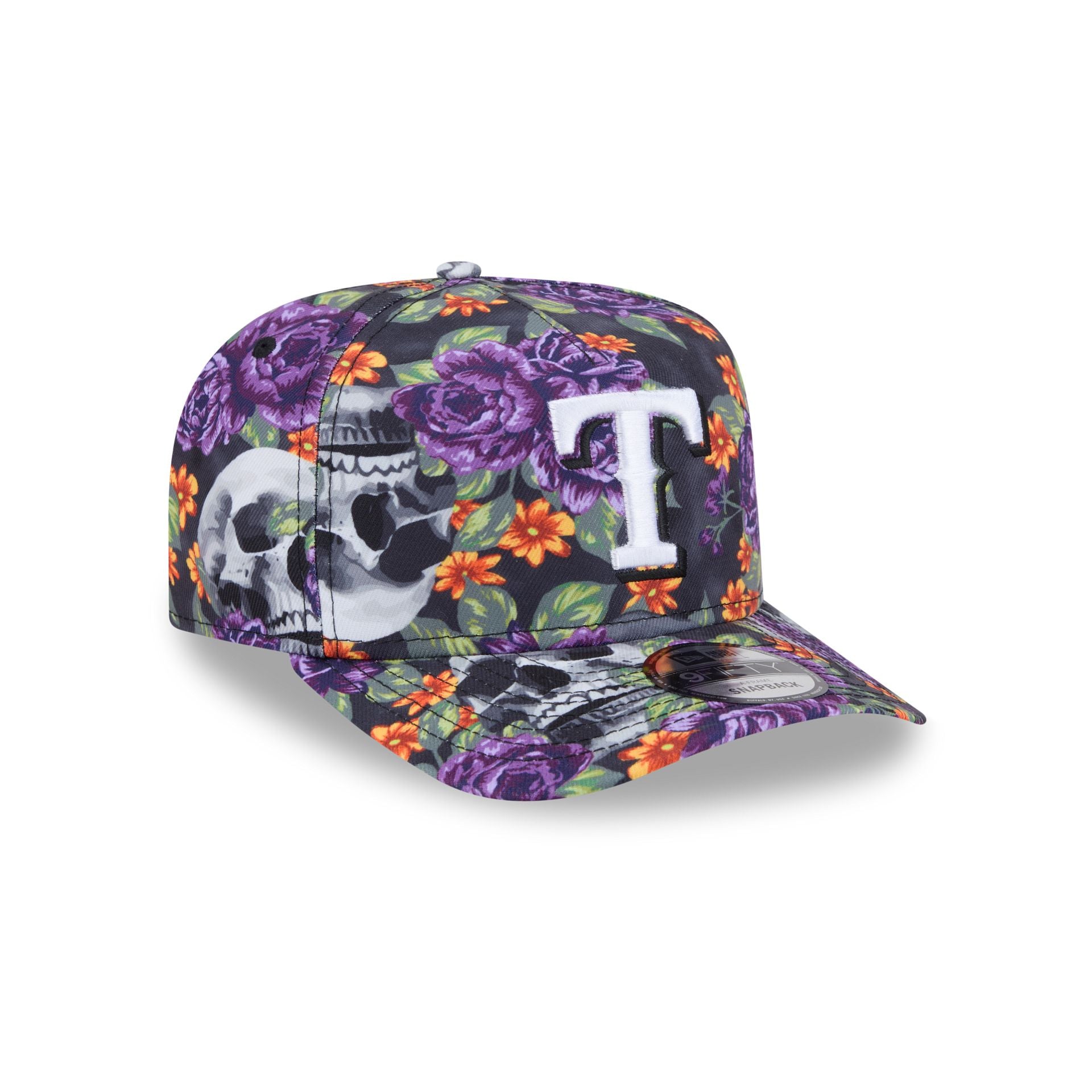New Era Day Of The Dead Skull & Roses 9FIFTY A-Frame Snapback