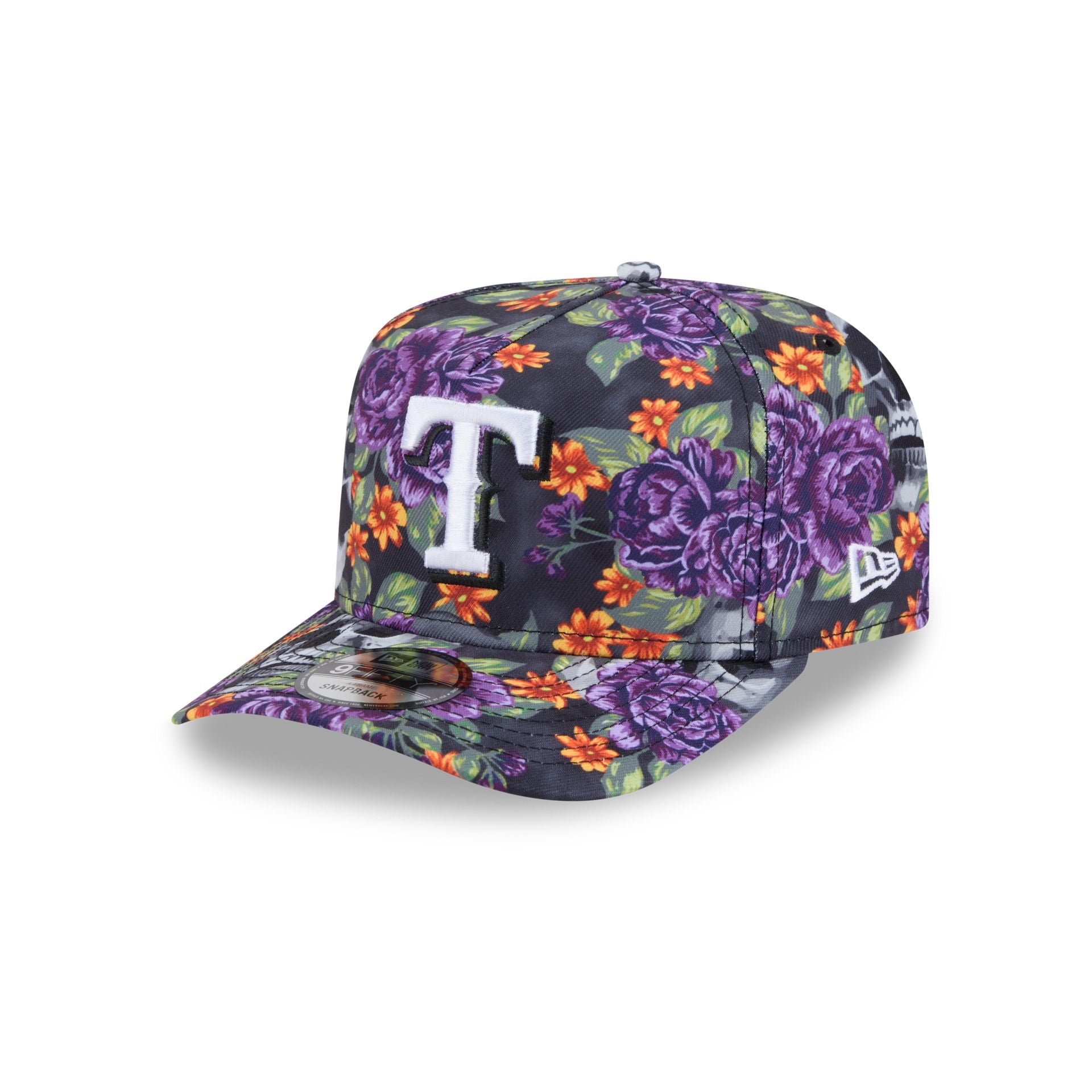 new era Day of the Dead Skull & Roses 9FIFTY A-Frame Snapback