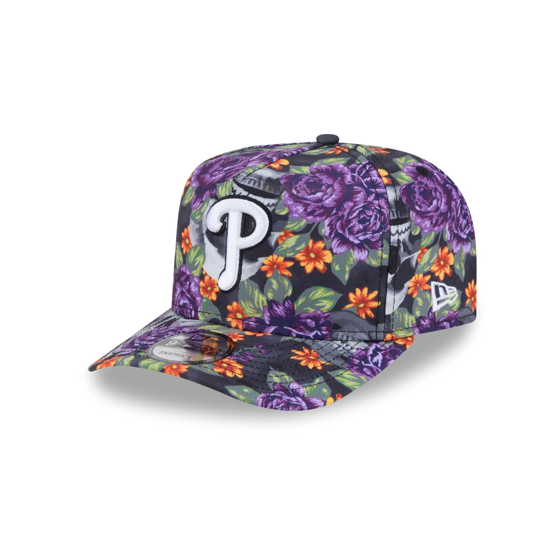 new era Day of the Dead Skull & Roses 9FIFTY A-Frame Snapback