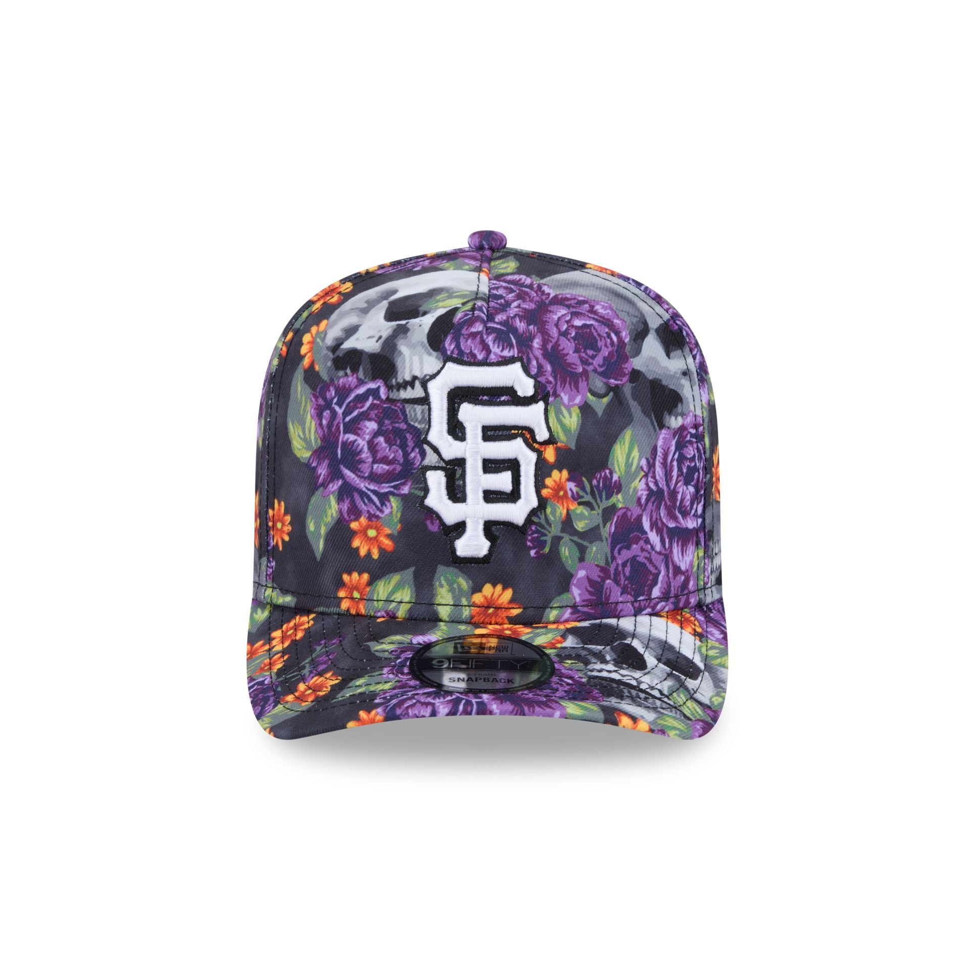 New Era Day Of The Dead Skull & Roses 9FIFTY A-Frame Snapback