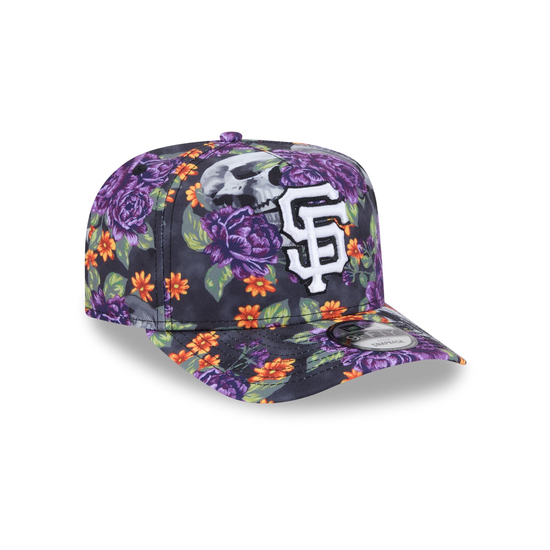 New Era Day Of The Dead Skull & Roses 9FIFTY A-Frame Snapback
