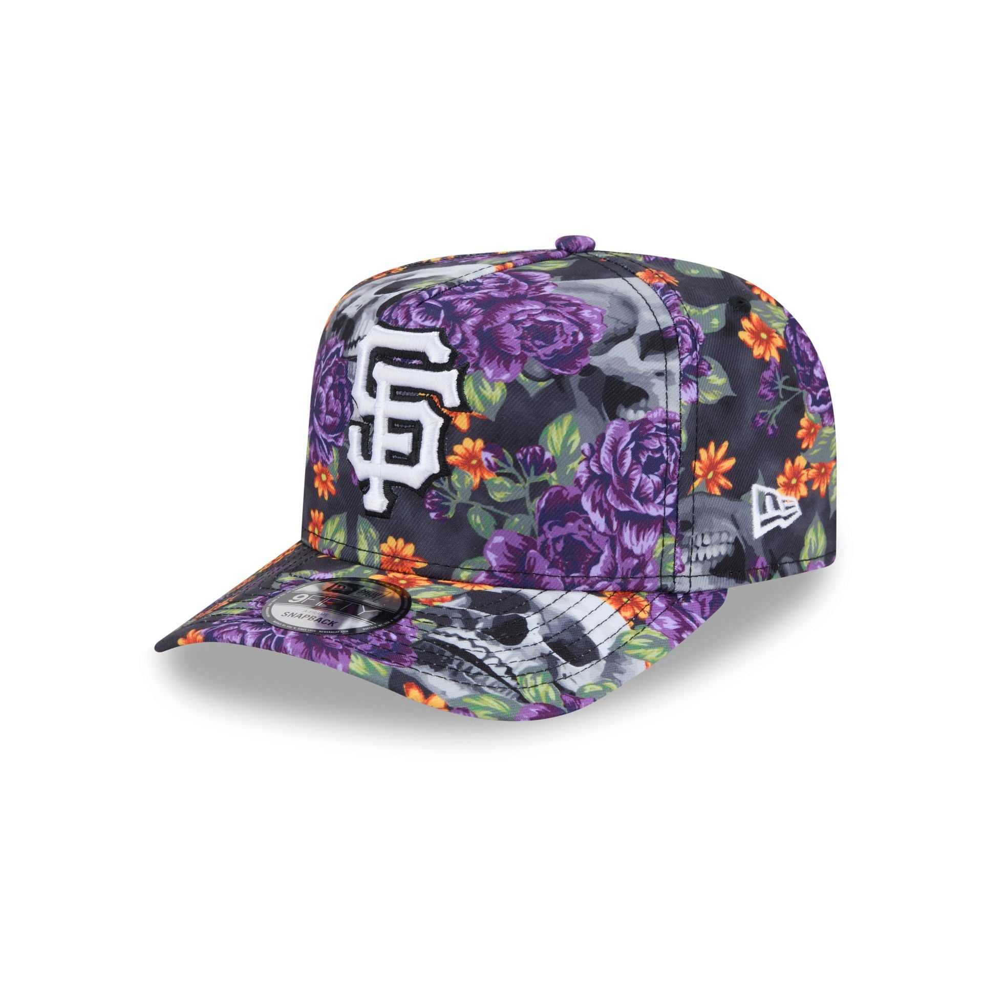 new era Day of the Dead Skull & Roses 9FIFTY A-Frame Snapback