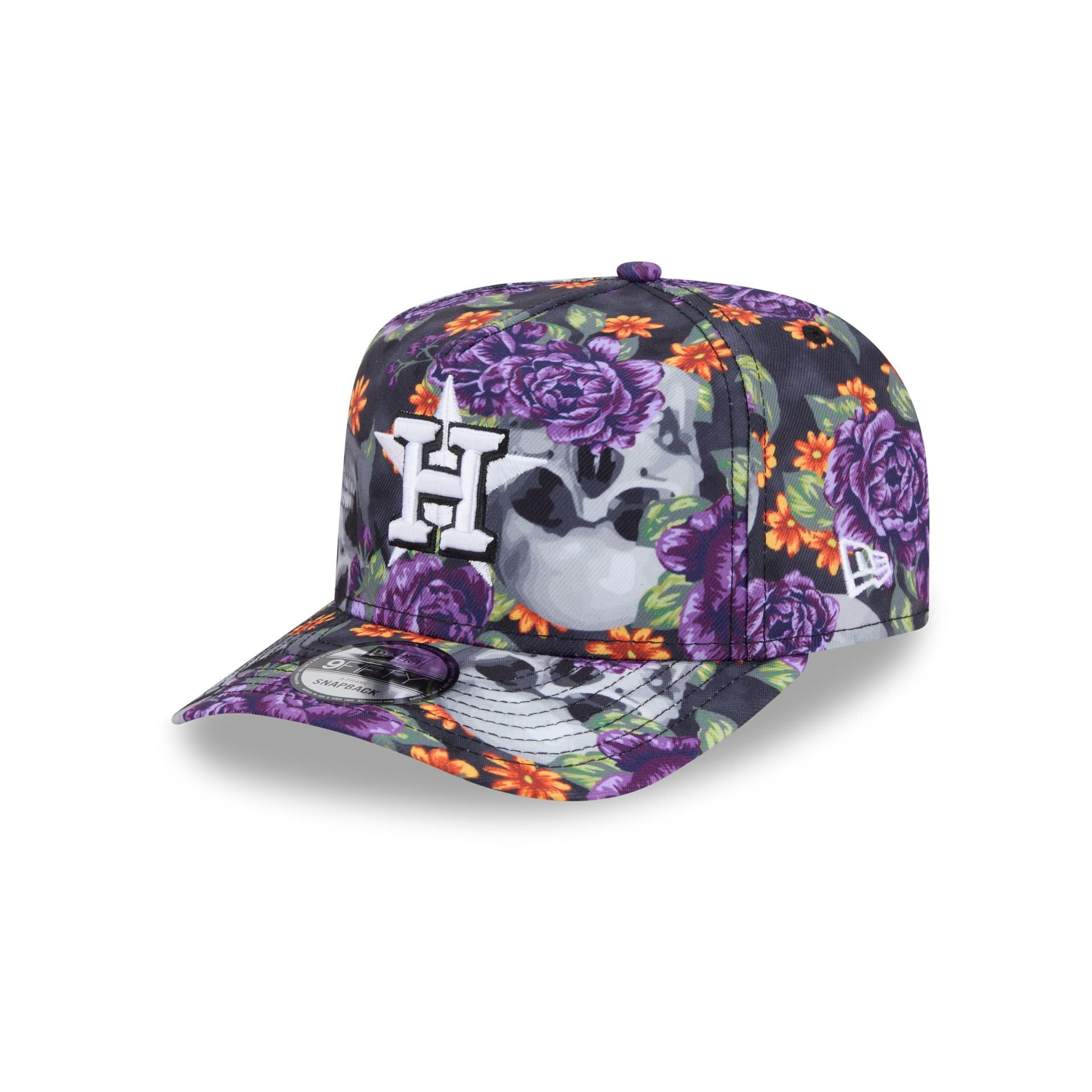 new era Day of the Dead Skull & Roses 9FIFTY A-Frame Snapback