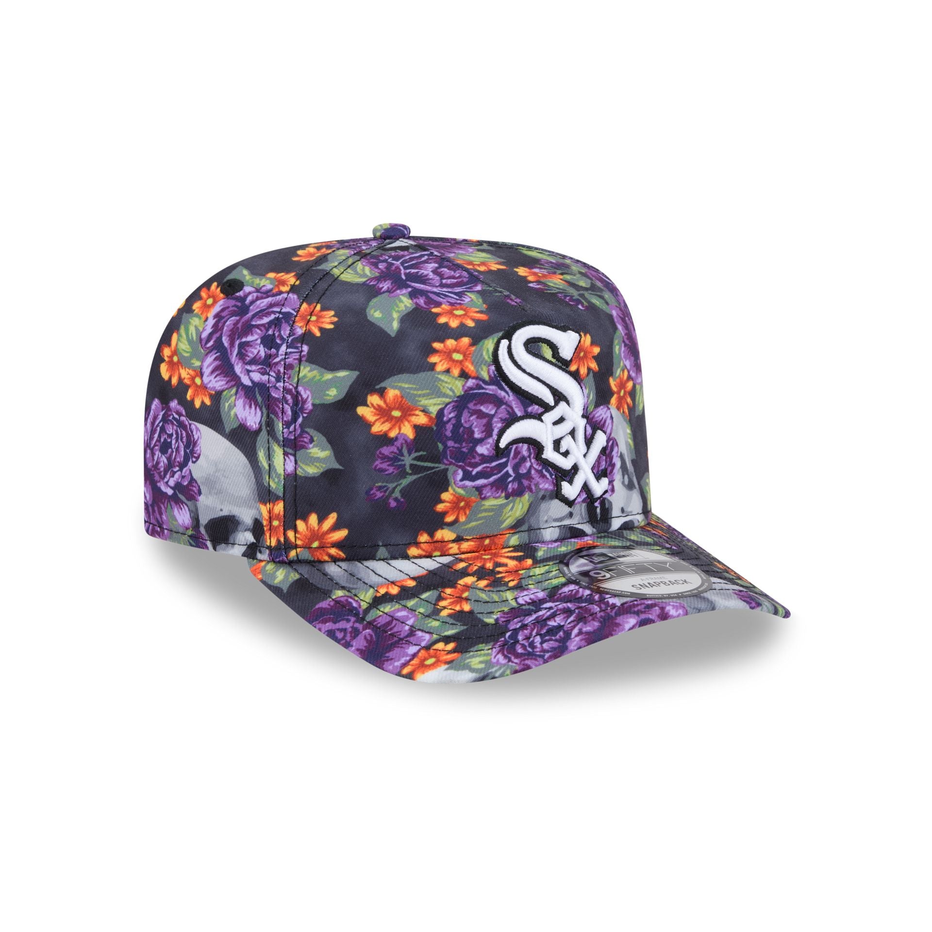 New Era Day Of The Dead Skull & Roses 9FIFTY A-Frame Snapback
