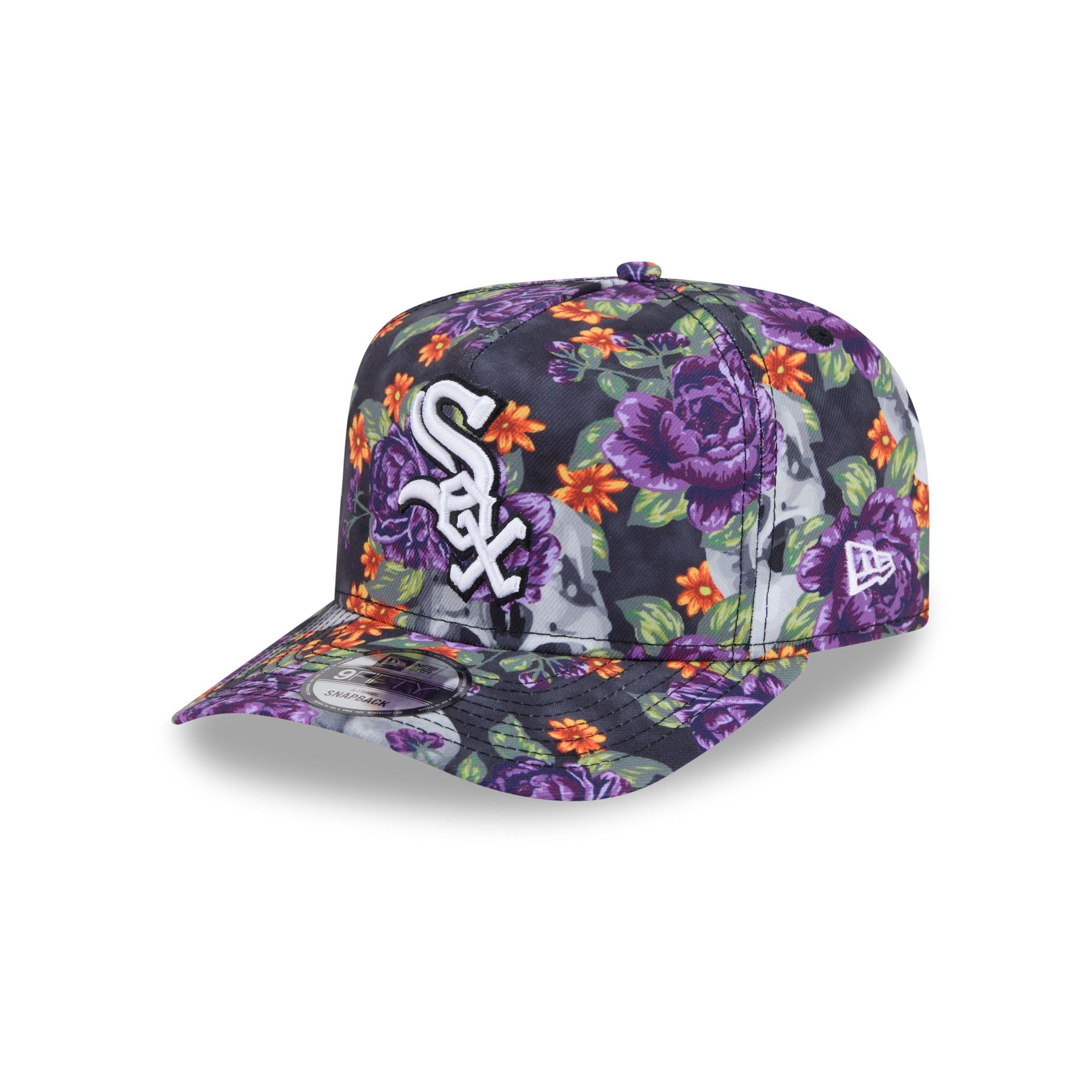 new era Day of the Dead Skull & Roses 9FIFTY A-Frame Snapback