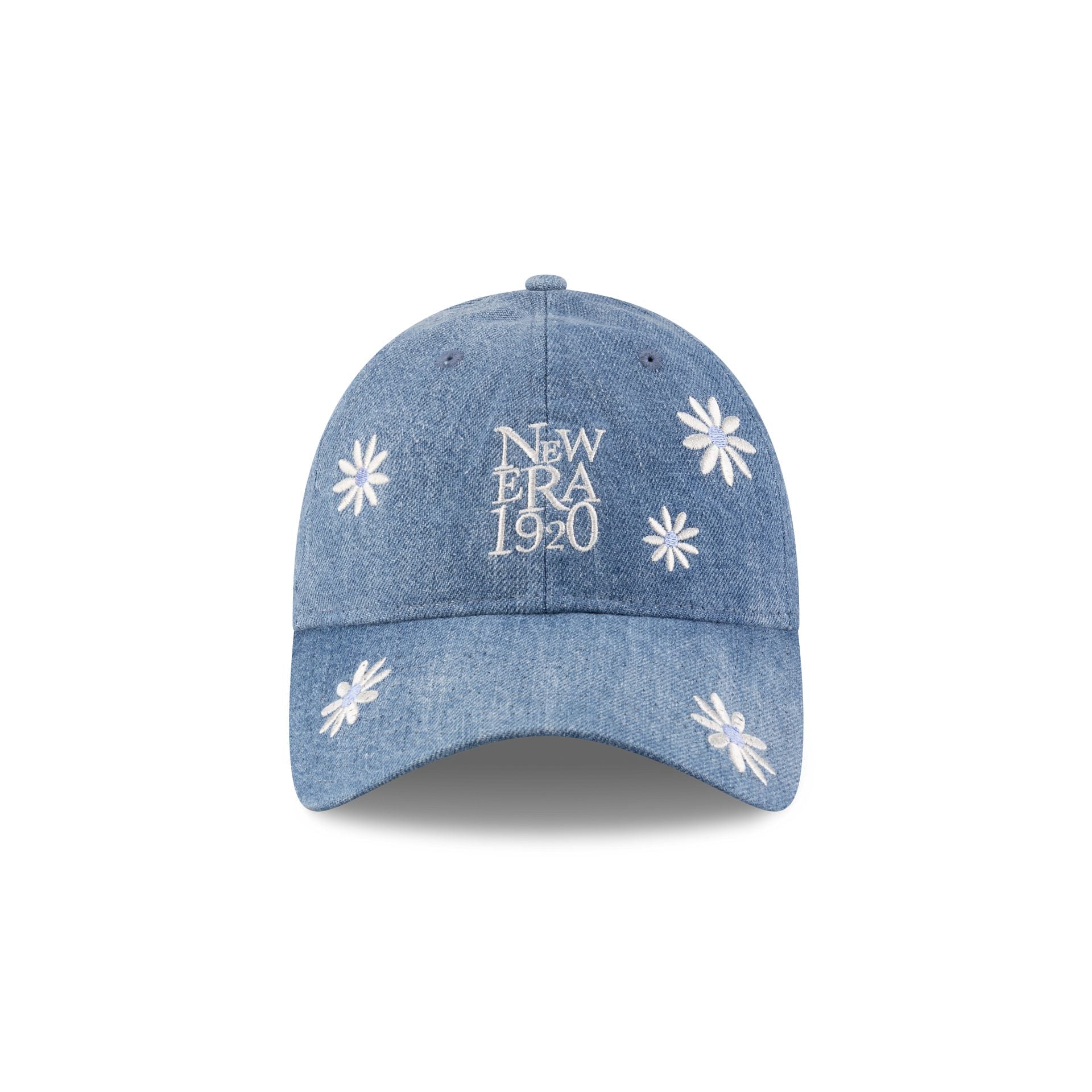 New Era Flower Embroidery Light Denim 9TWENTY Adjustable