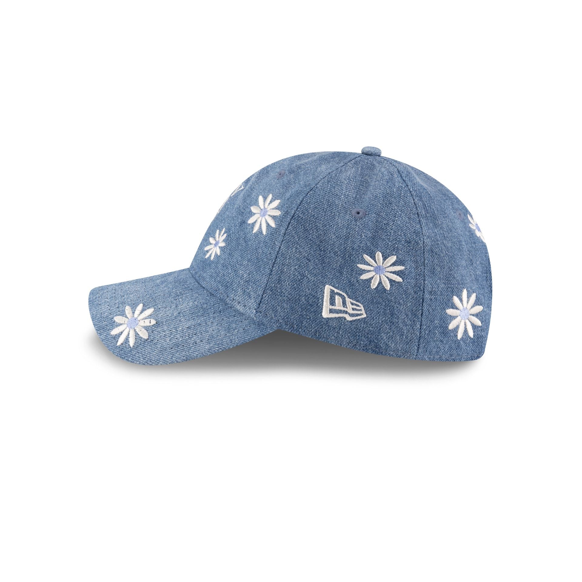 New Era Flower Embroidery Light Denim 9TWENTY Adjustable