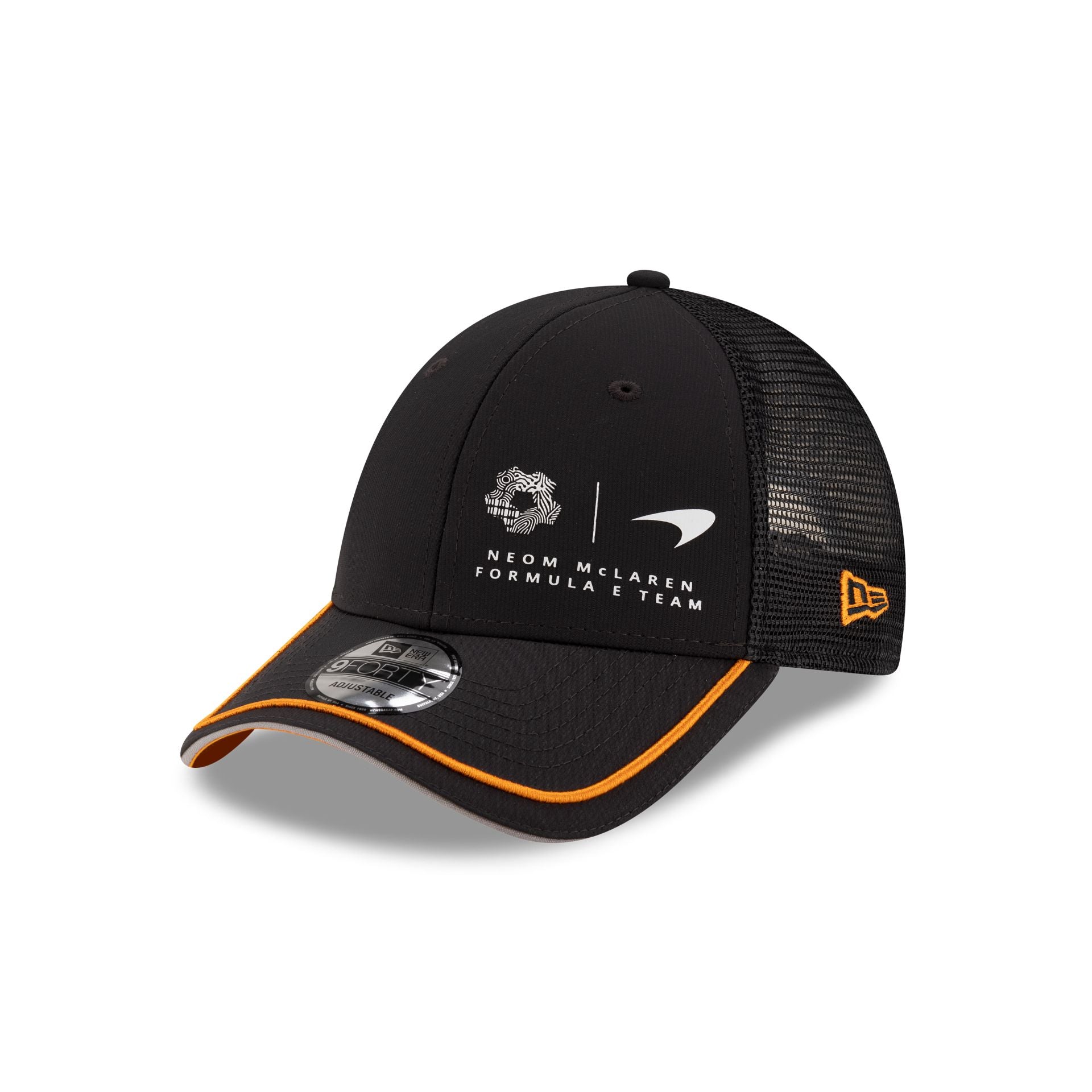 new era NEOM McLaren Formula E Team Black Repreve 9FORTY Trucker