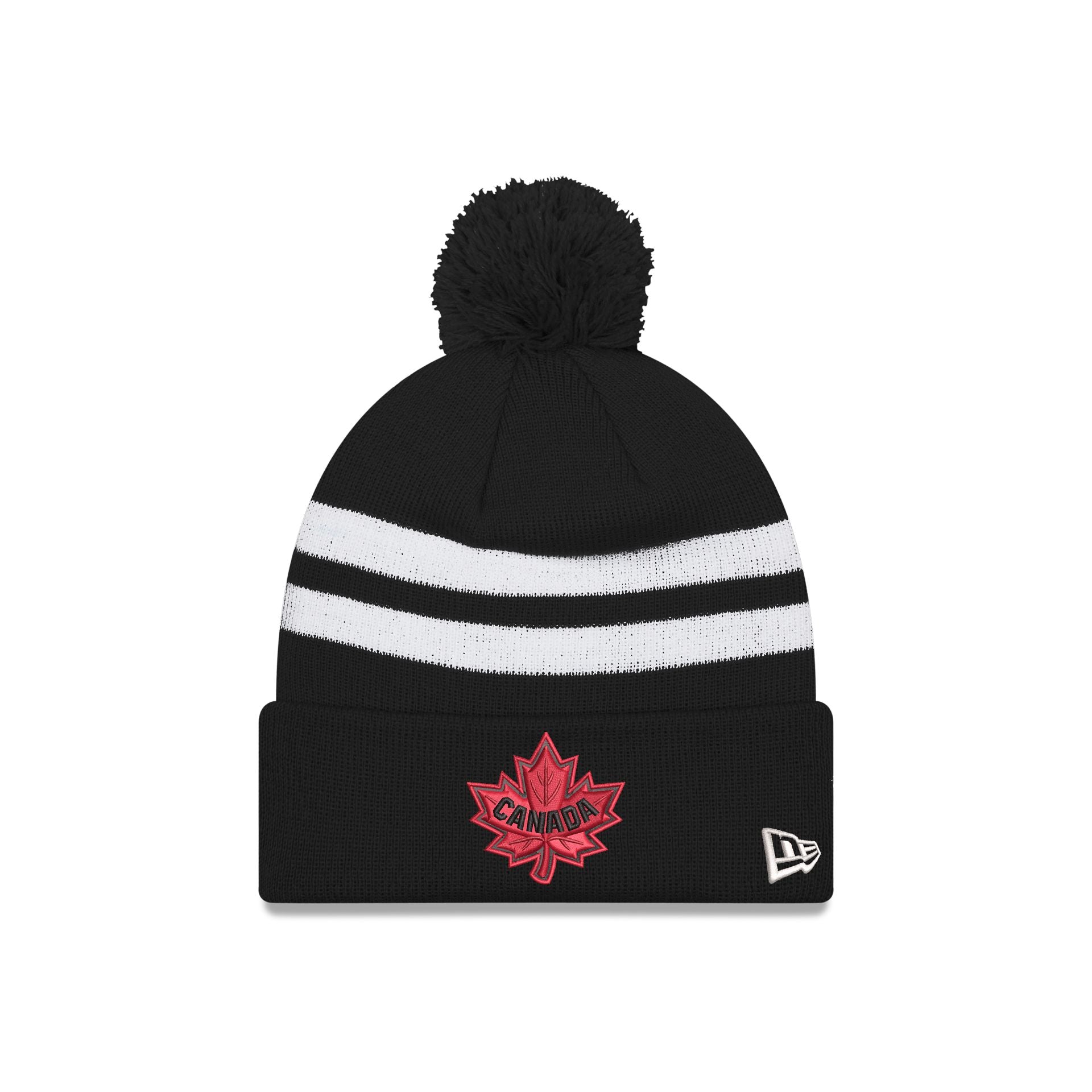new era 2025 4 Nations Face-Off Black Pom Knit