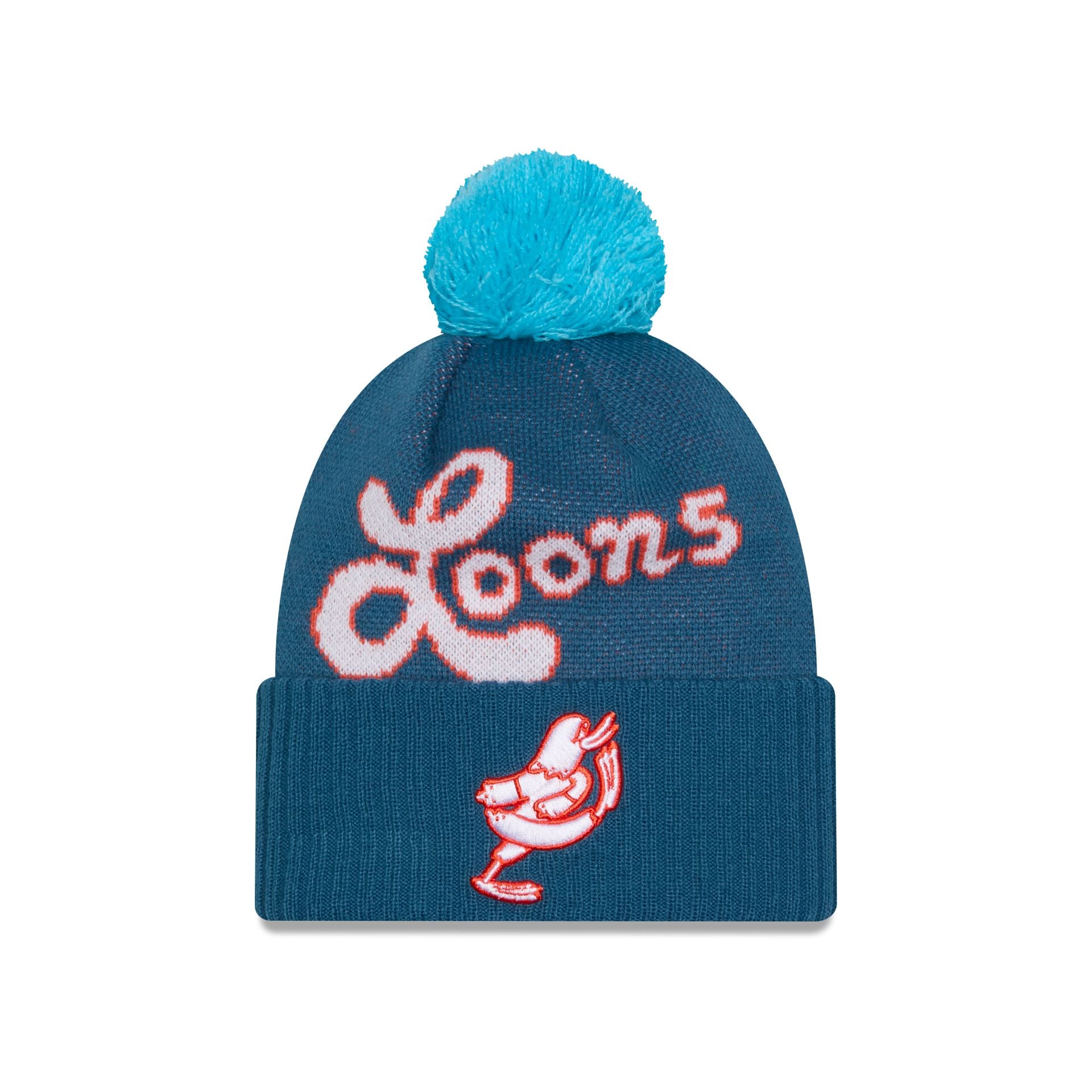 new era 2025 Jersey Hook Blue Pom Knit