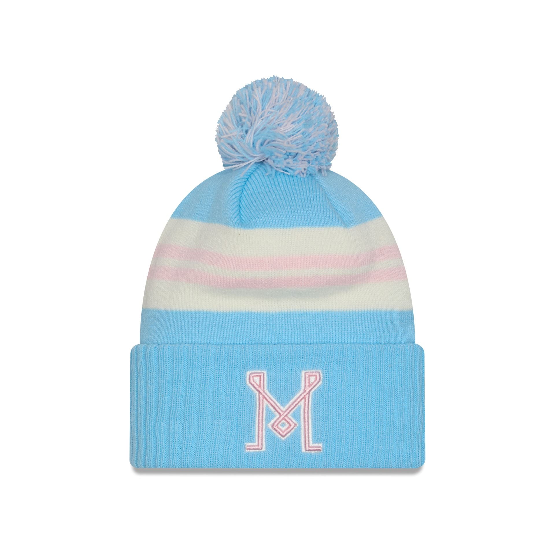 new era 2025 Jersey Hook Light Blue Pom Knit