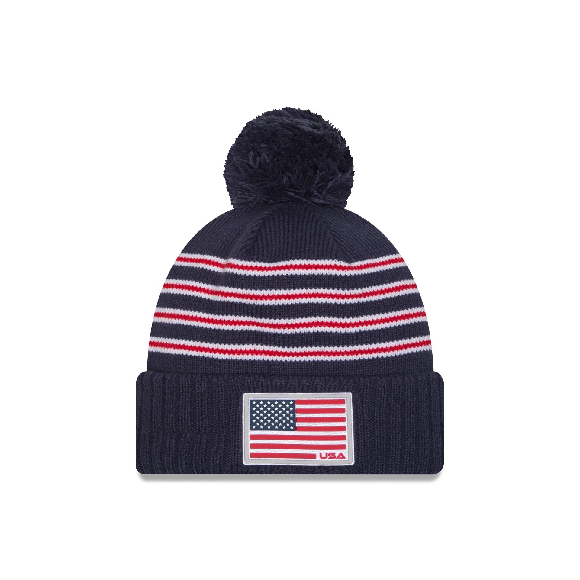 new era 2025 Ryder Cup Team USA Flag Pom Knit