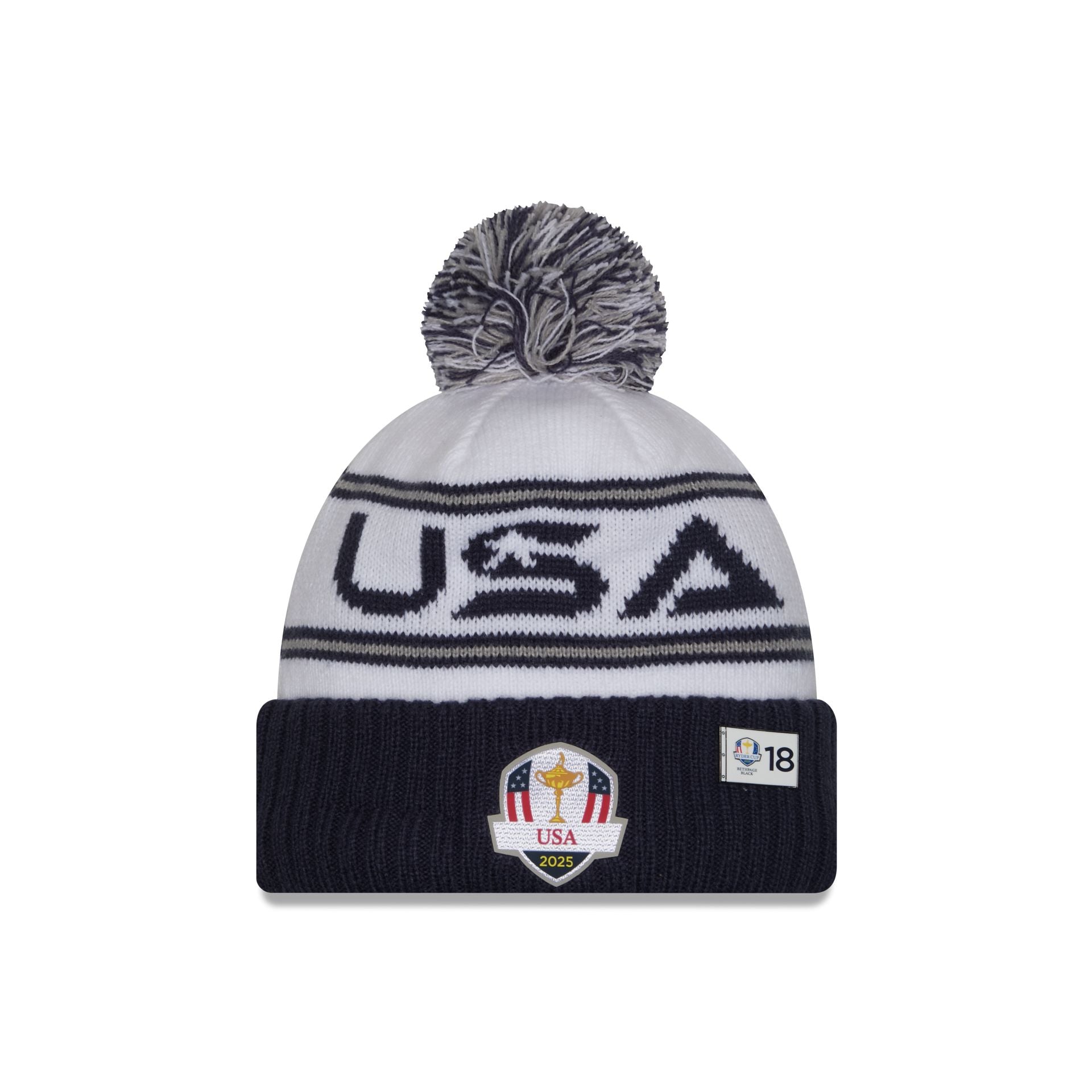 new era 2025 Ryder Cup Team USA White Pom Knit