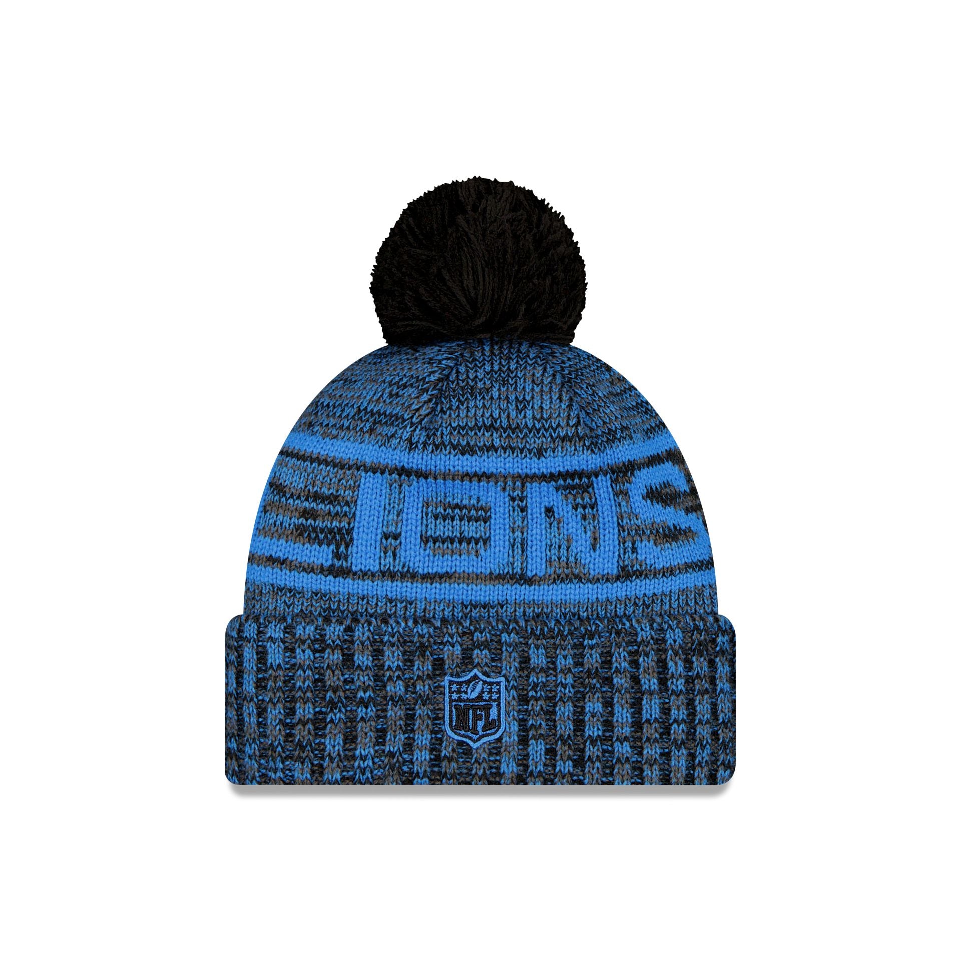 New Era 2025 Sideline Cold Weather Black Pom Knit