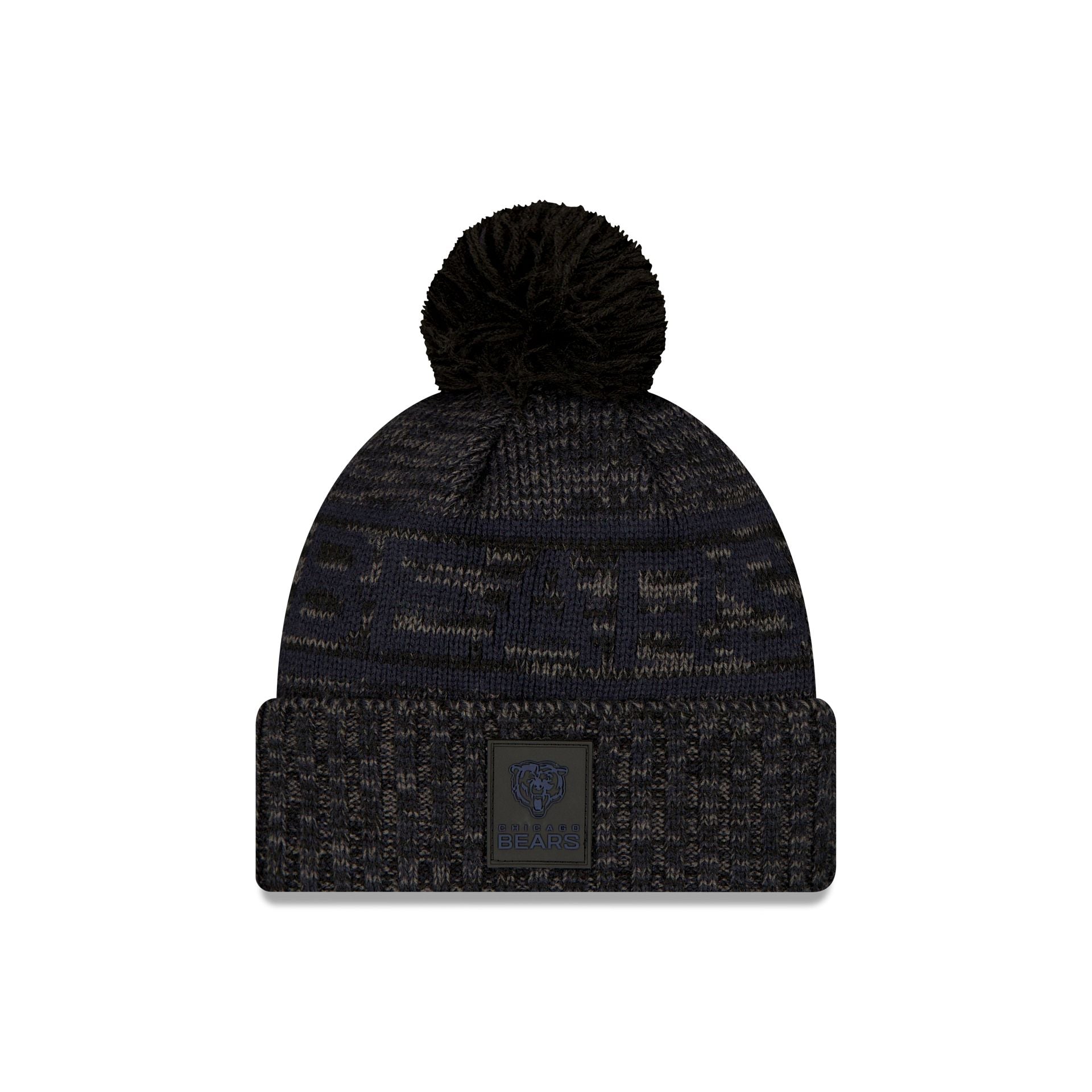 new era 2025 Sideline Cold Weather Black Pom Knit