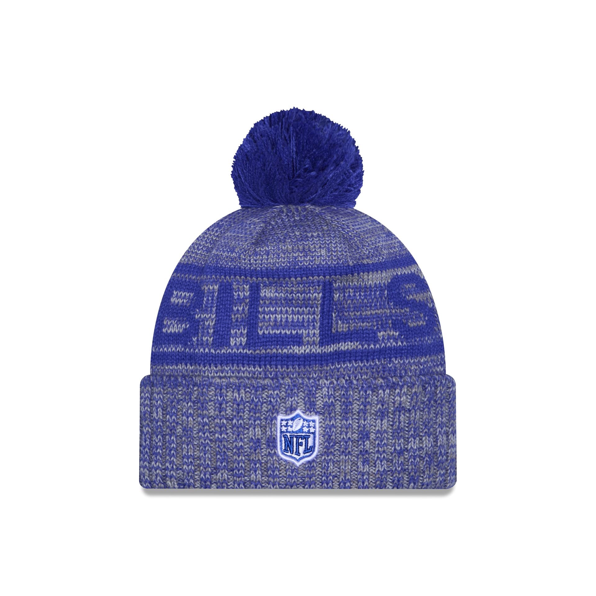 New Era 2025 Sideline Cold Weather Gray Pom Knit