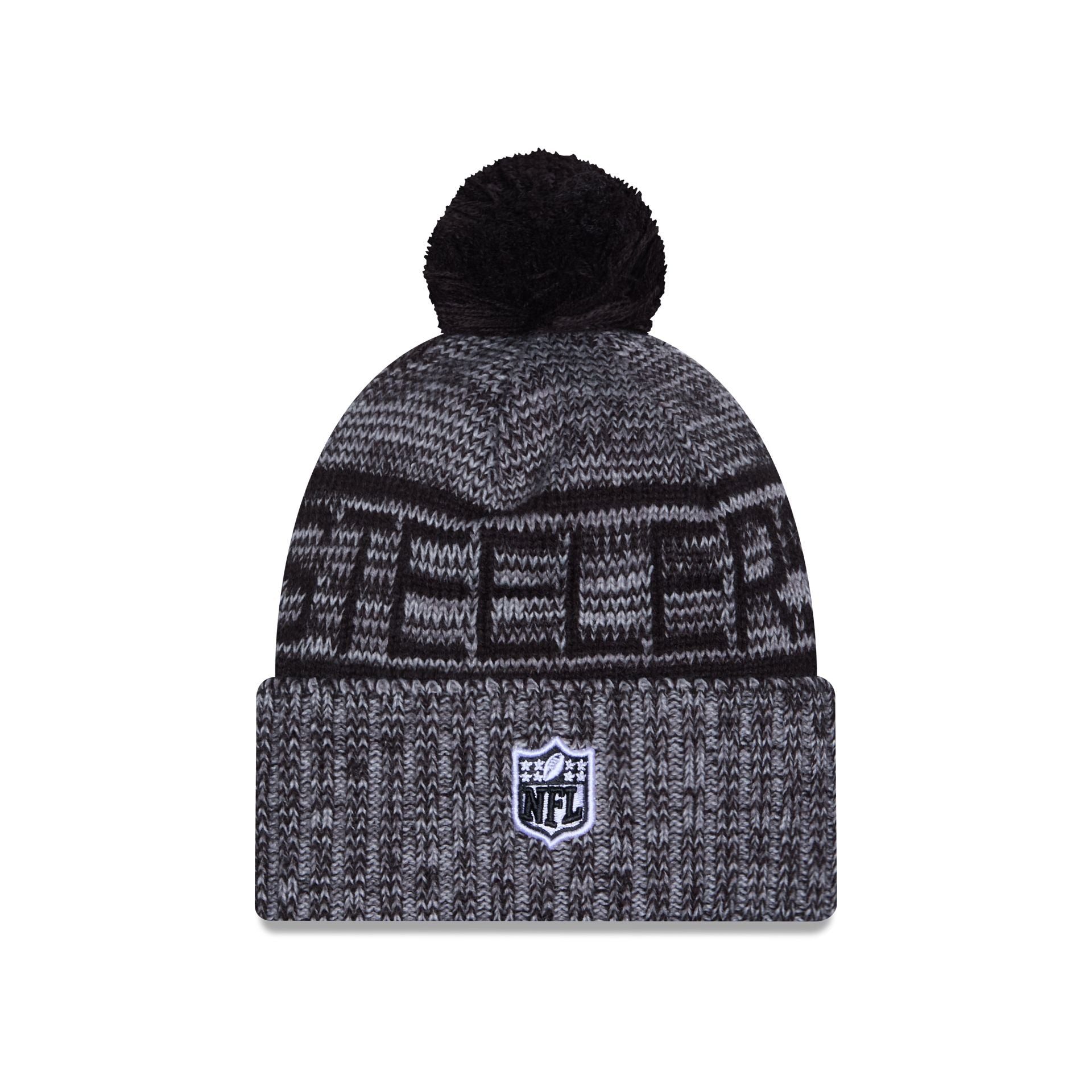 New Era 2025 Sideline Cold Weather Gray Pom Knit