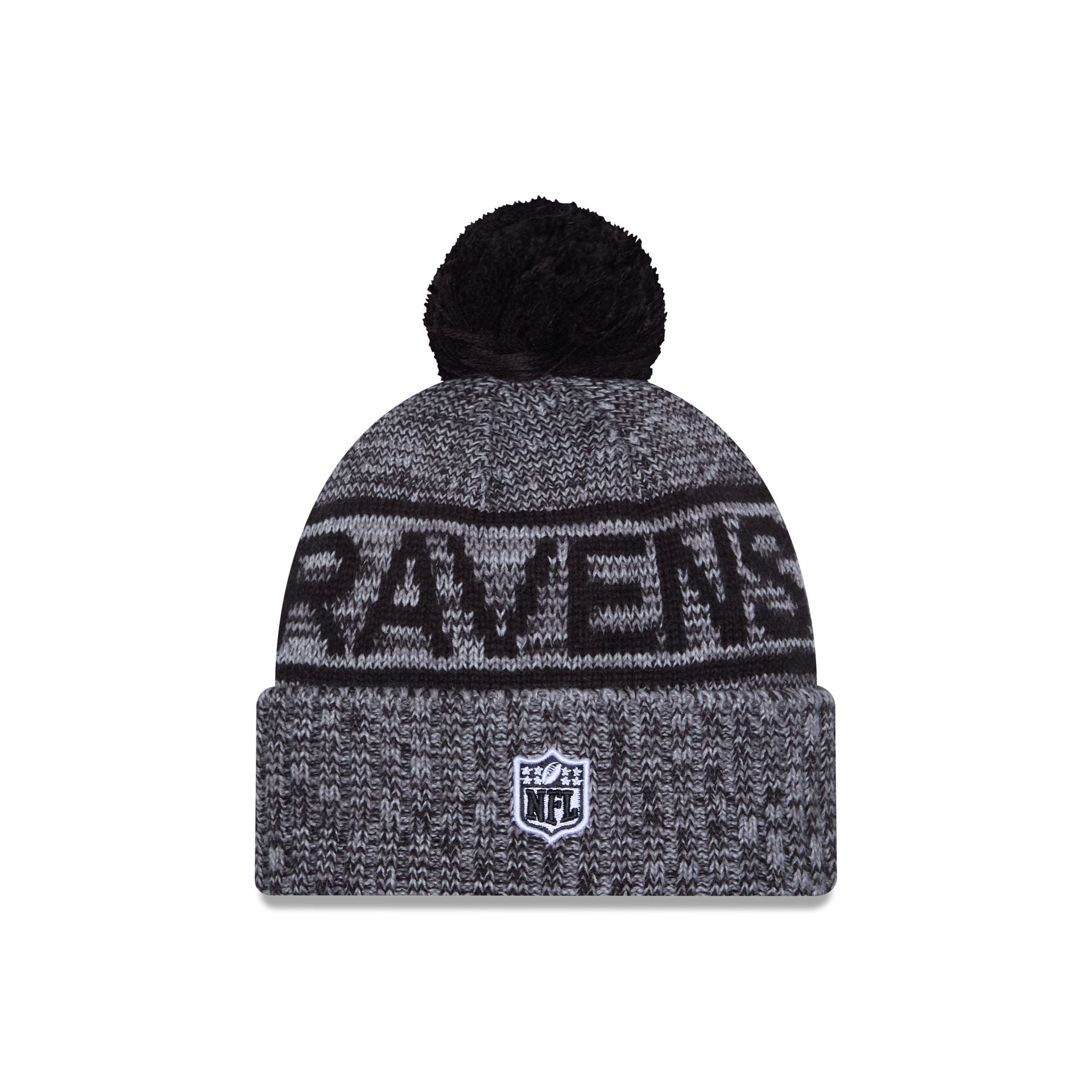 New Era 2025 Sideline Cold Weather Gray Pom Knit