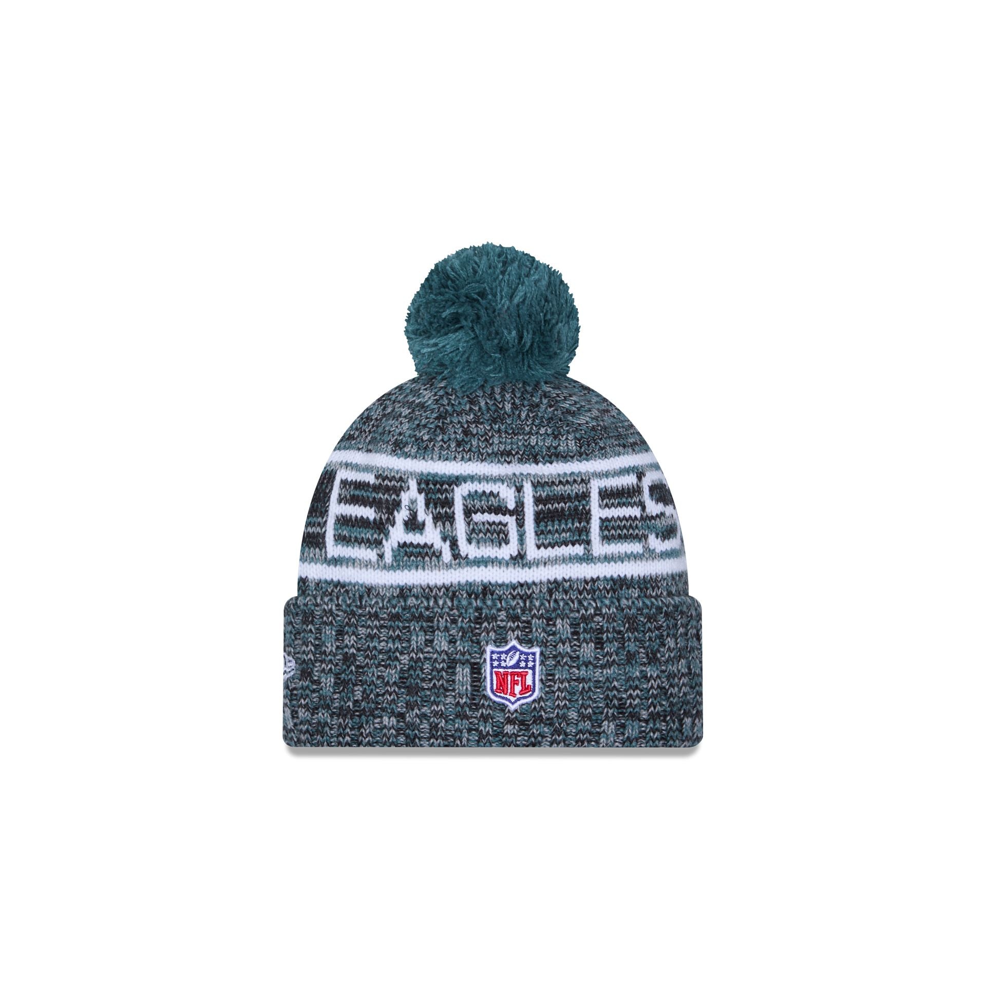 New Era 2025 Sideline Cold Weather Kids Pom Knit