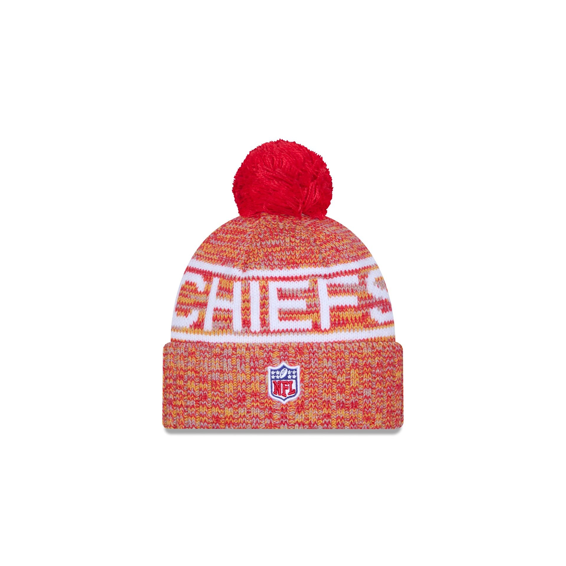 New Era 2025 Sideline Cold Weather Kids Pom Knit