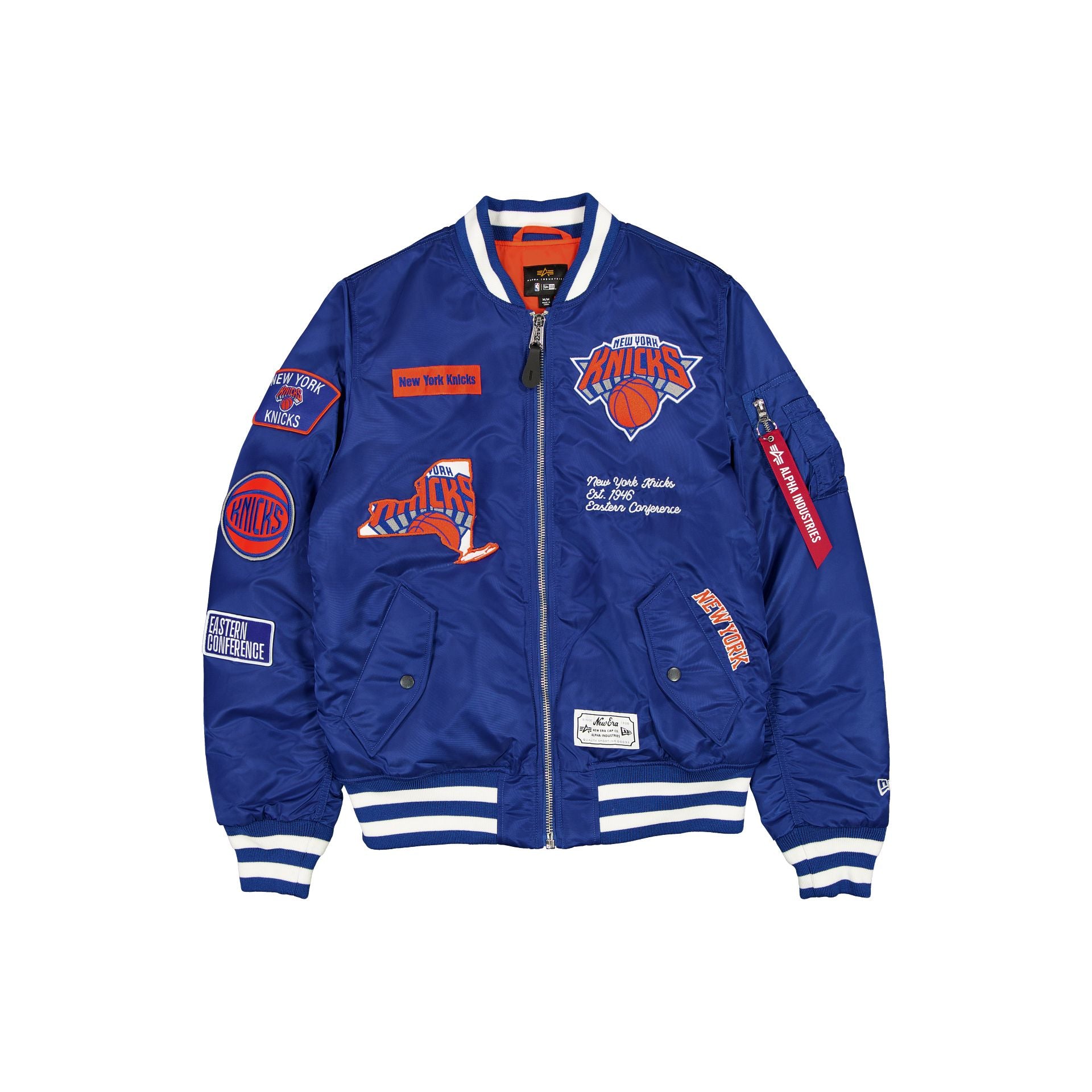 New Era Alpha Industries Blue MA-1 Bomber Jacket