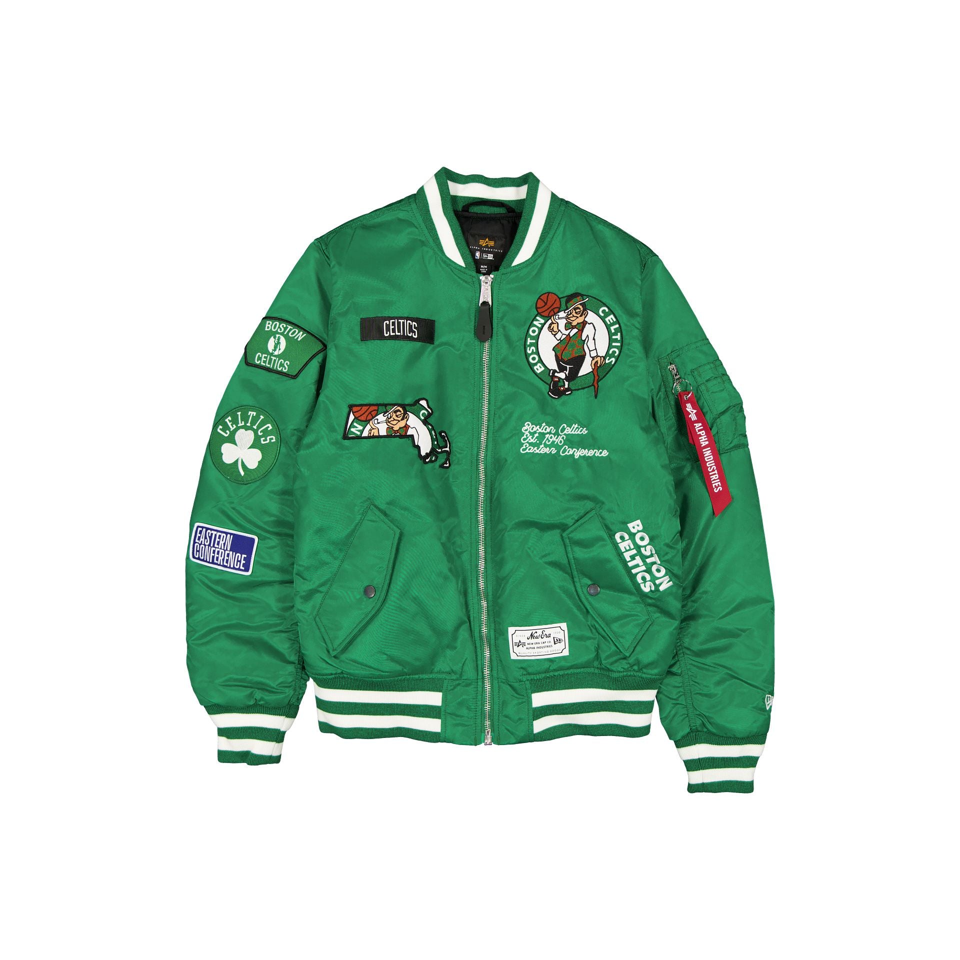 new era Alpha Industries Green MA-1 Bomber Jacket