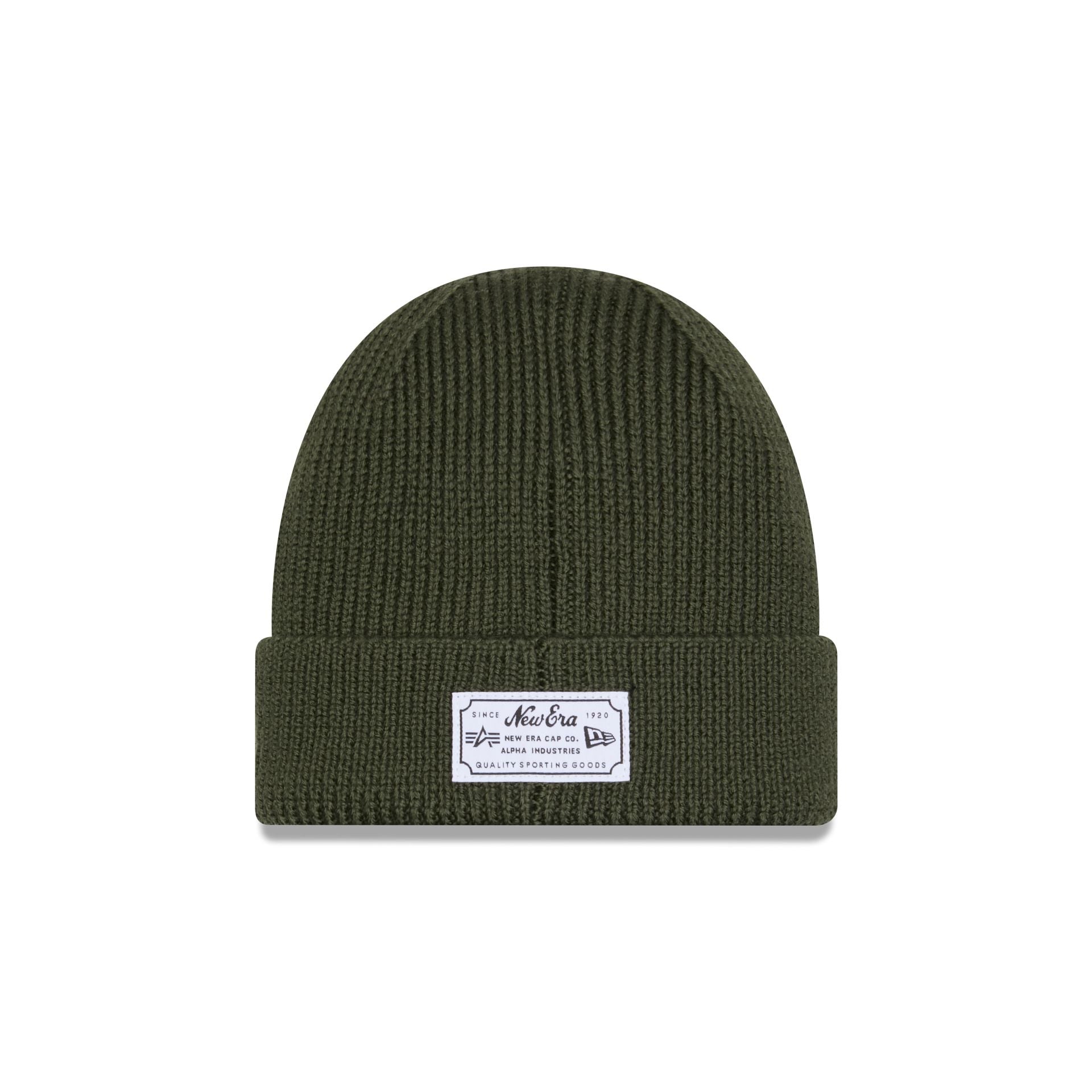 New Era Alpha Industries Olive Green Cuff Knit