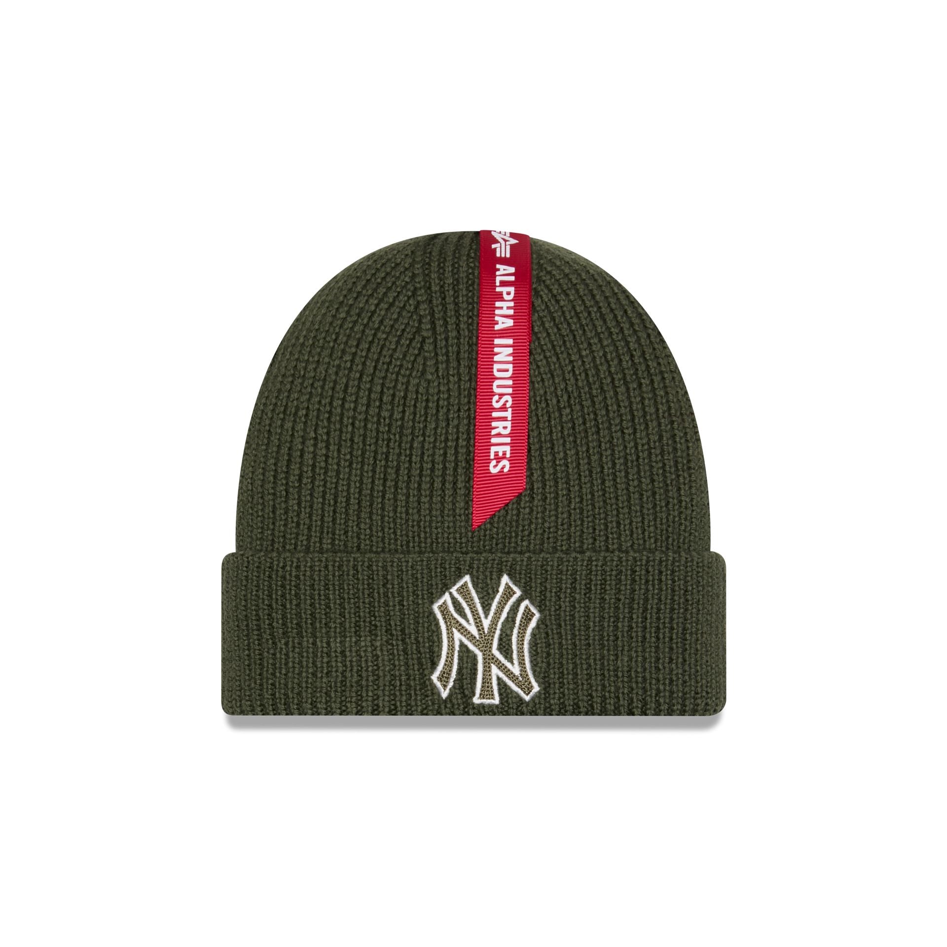 new era Alpha Industries Olive Green Cuff Knit