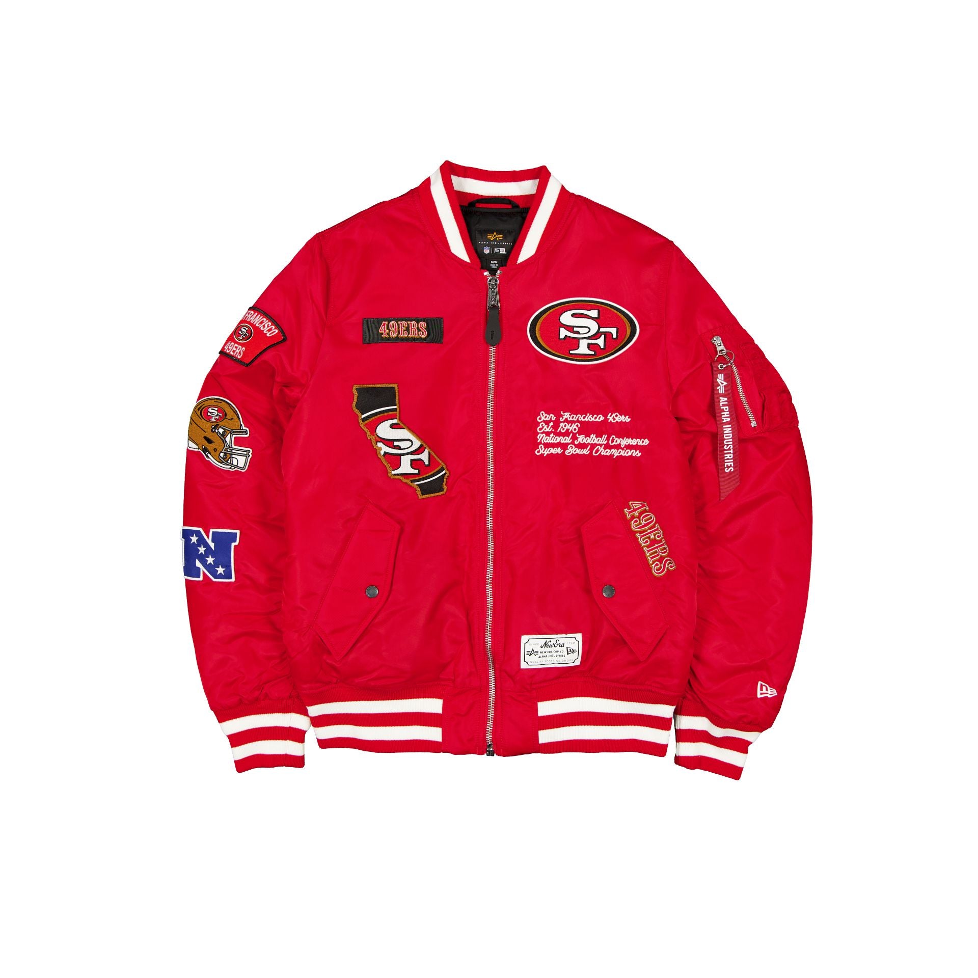 new era Alpha Industries Red MA-1 Bomber Jacket