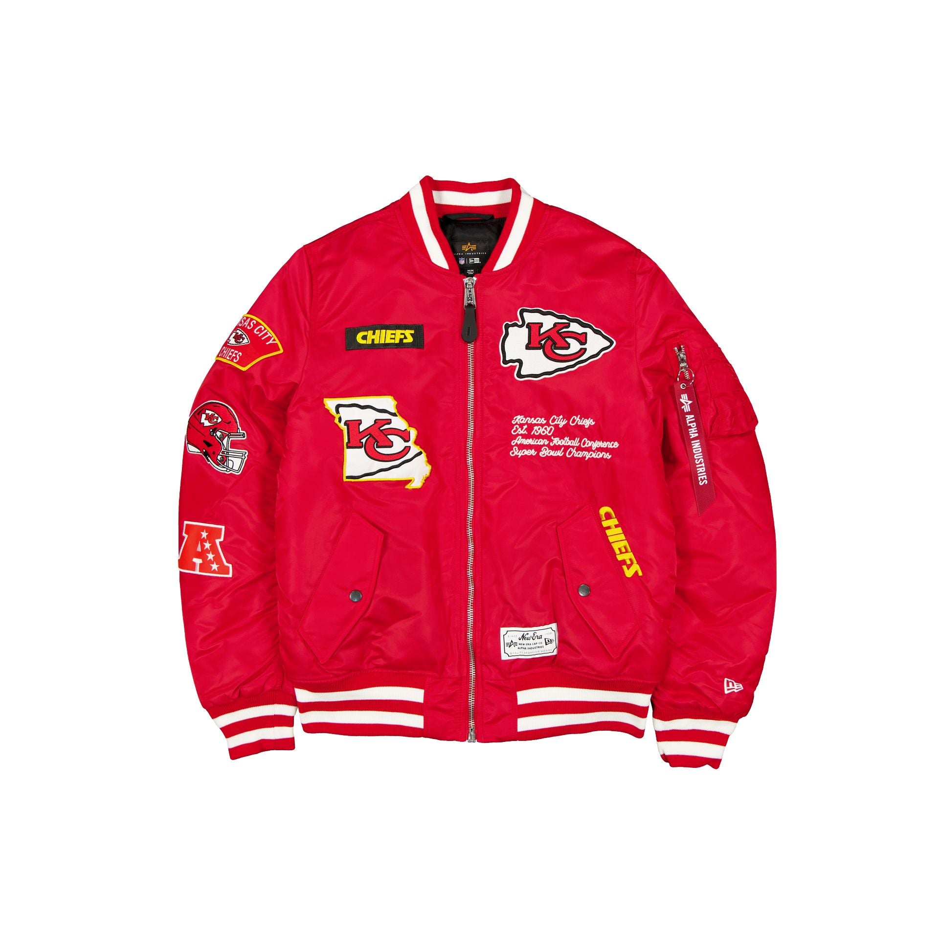 new era Alpha Industries Red MA-1 Bomber Jacket